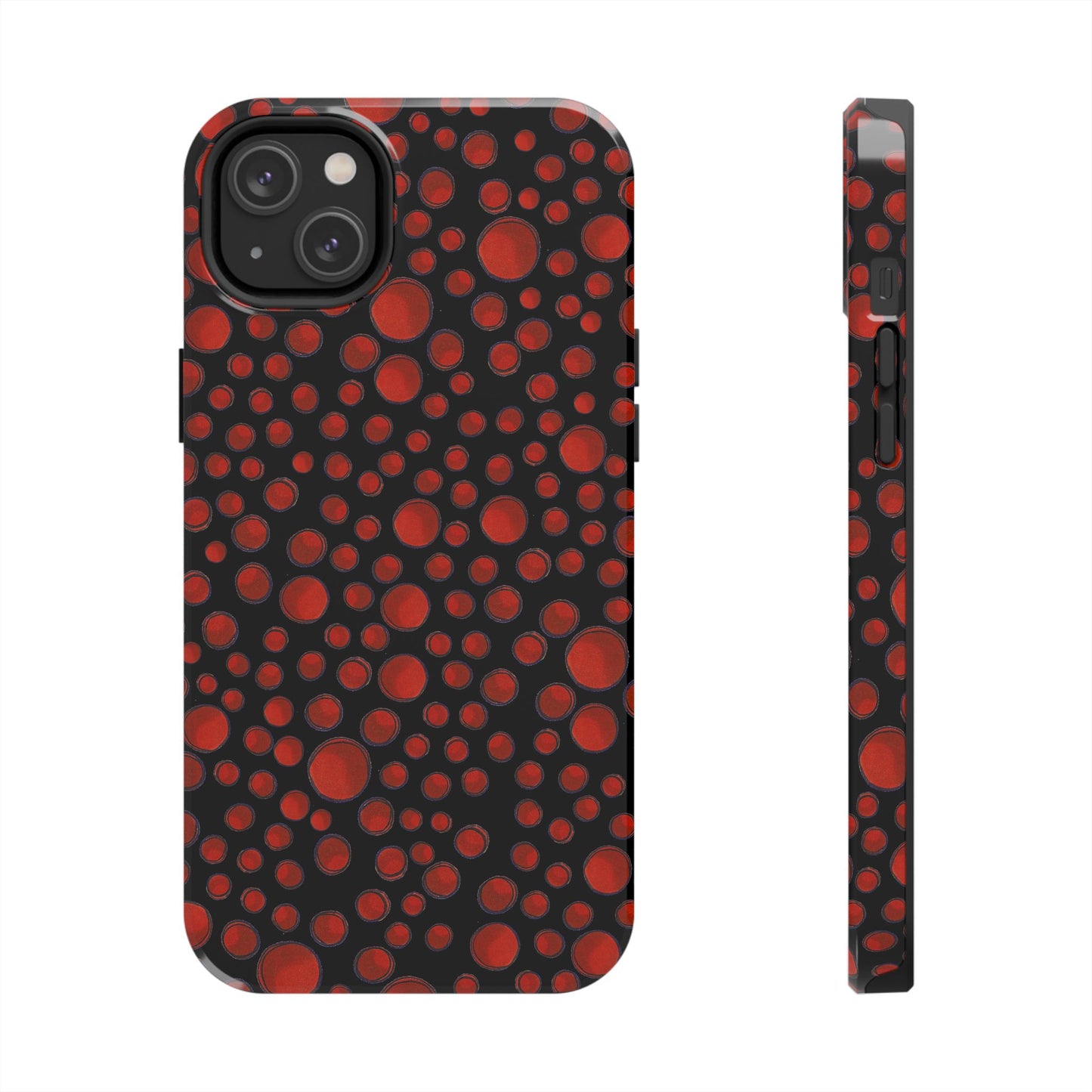 Dot Assortment Black / Red Phone Case