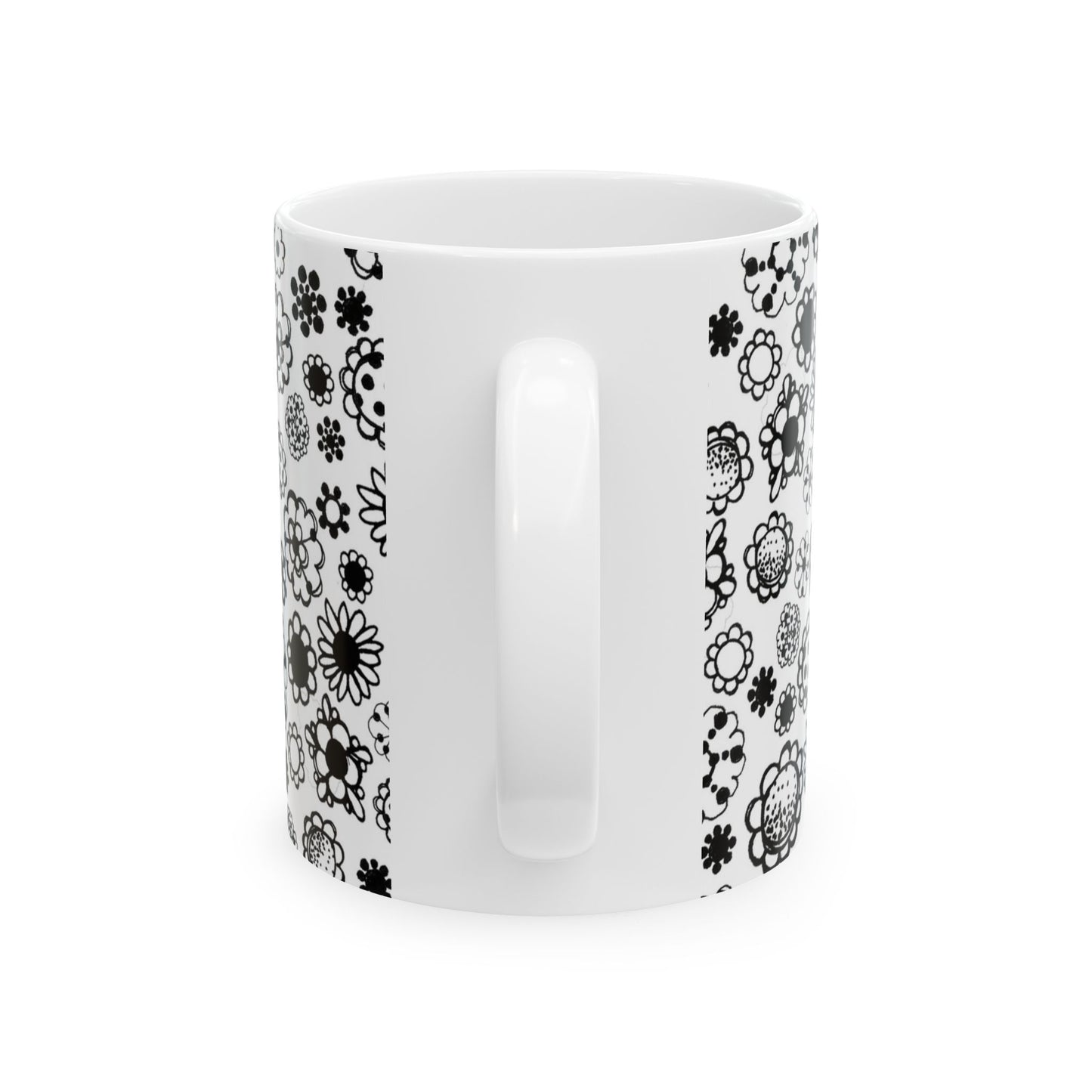 Posie Dots White / Black Cup