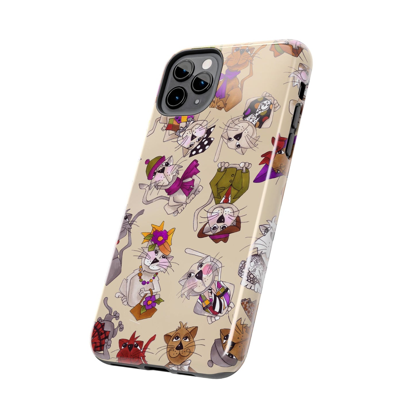 Spice Cats Tossed Muslin Phone Case
