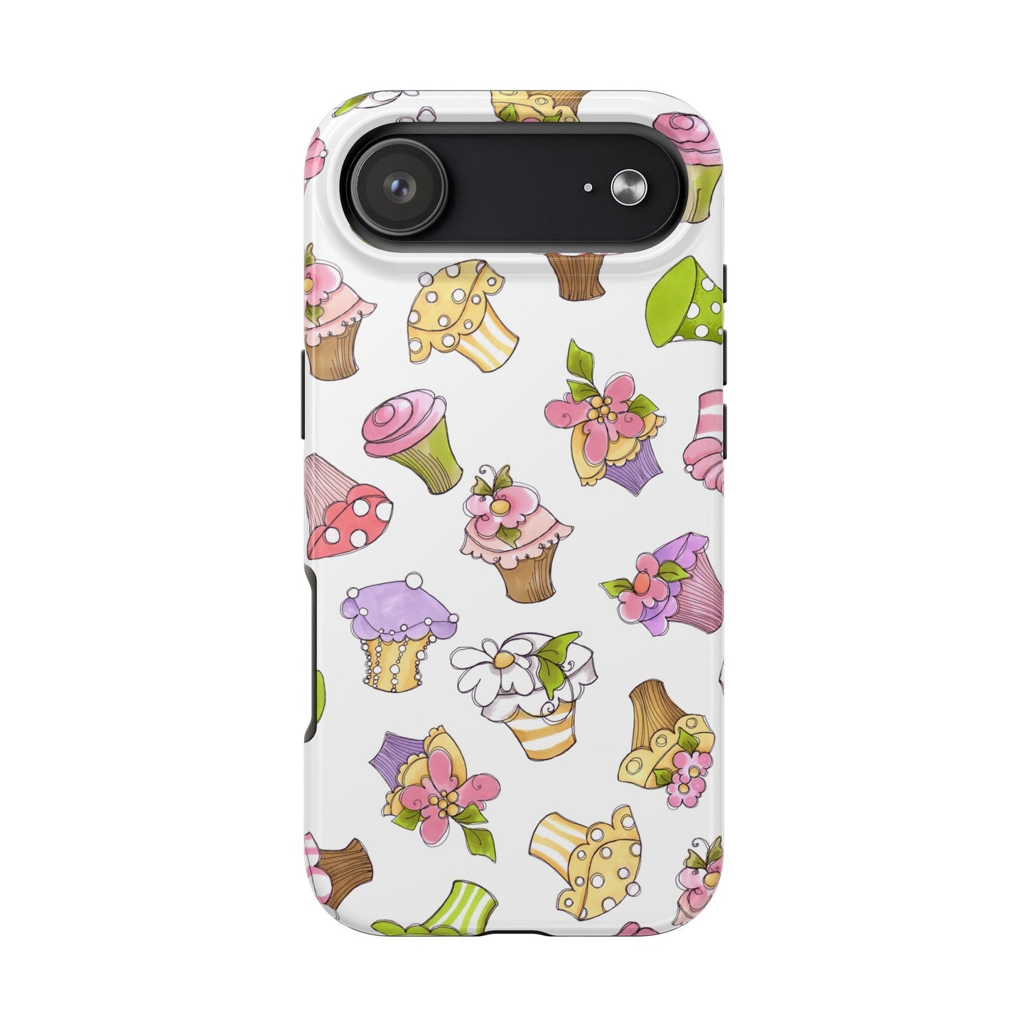 Cupcake Toss White Phone Case