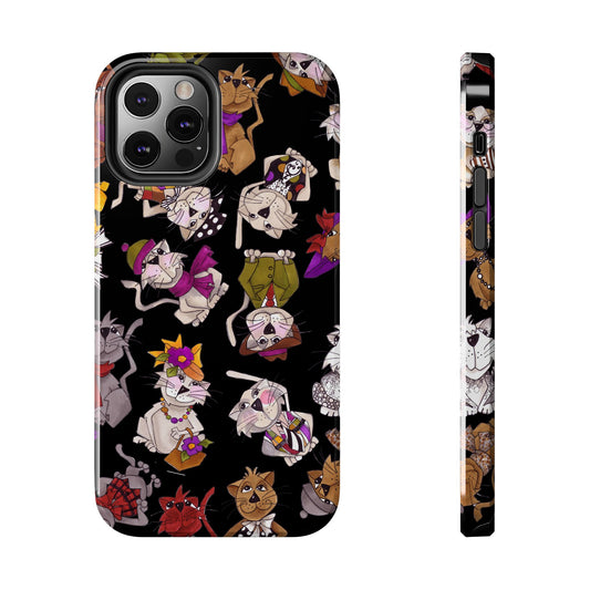 Spice Cats Tossed Black Phone Case