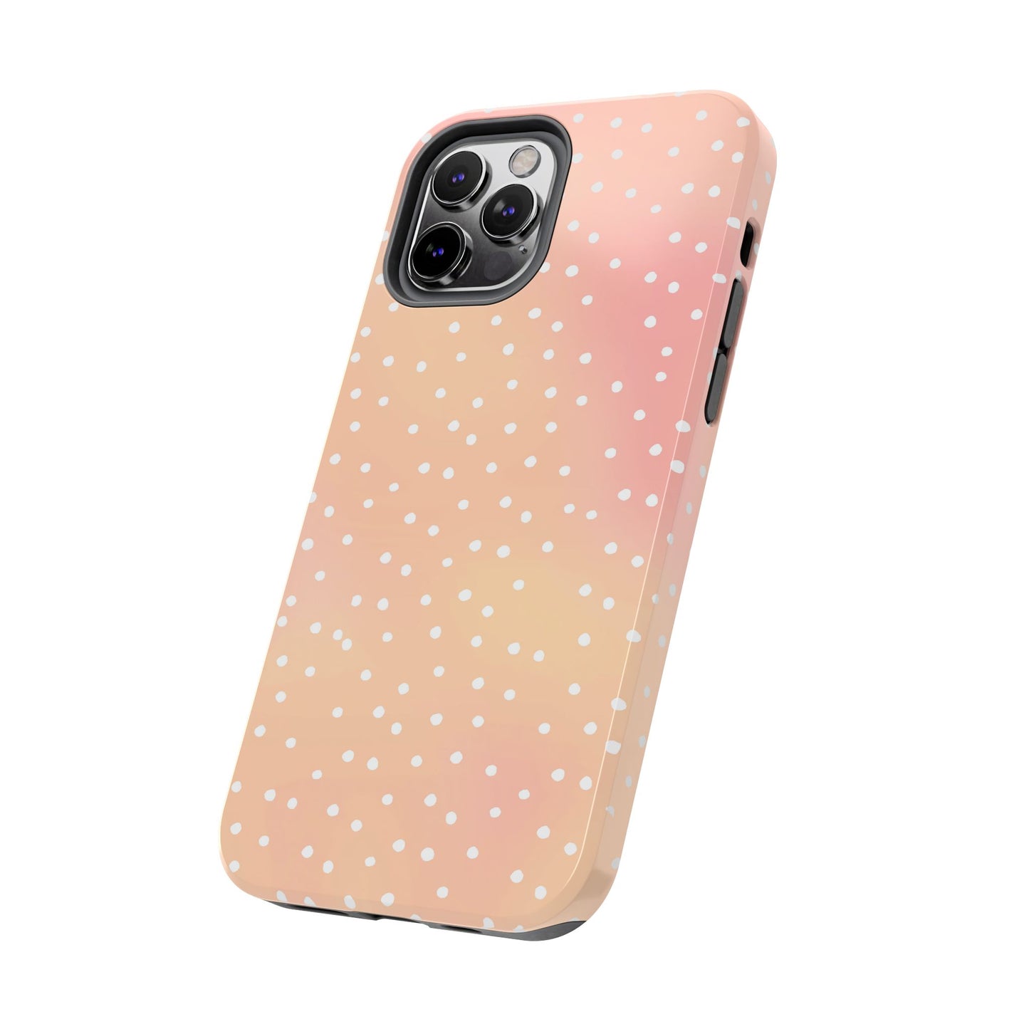 Dinky Dots Peach / White Phone Case