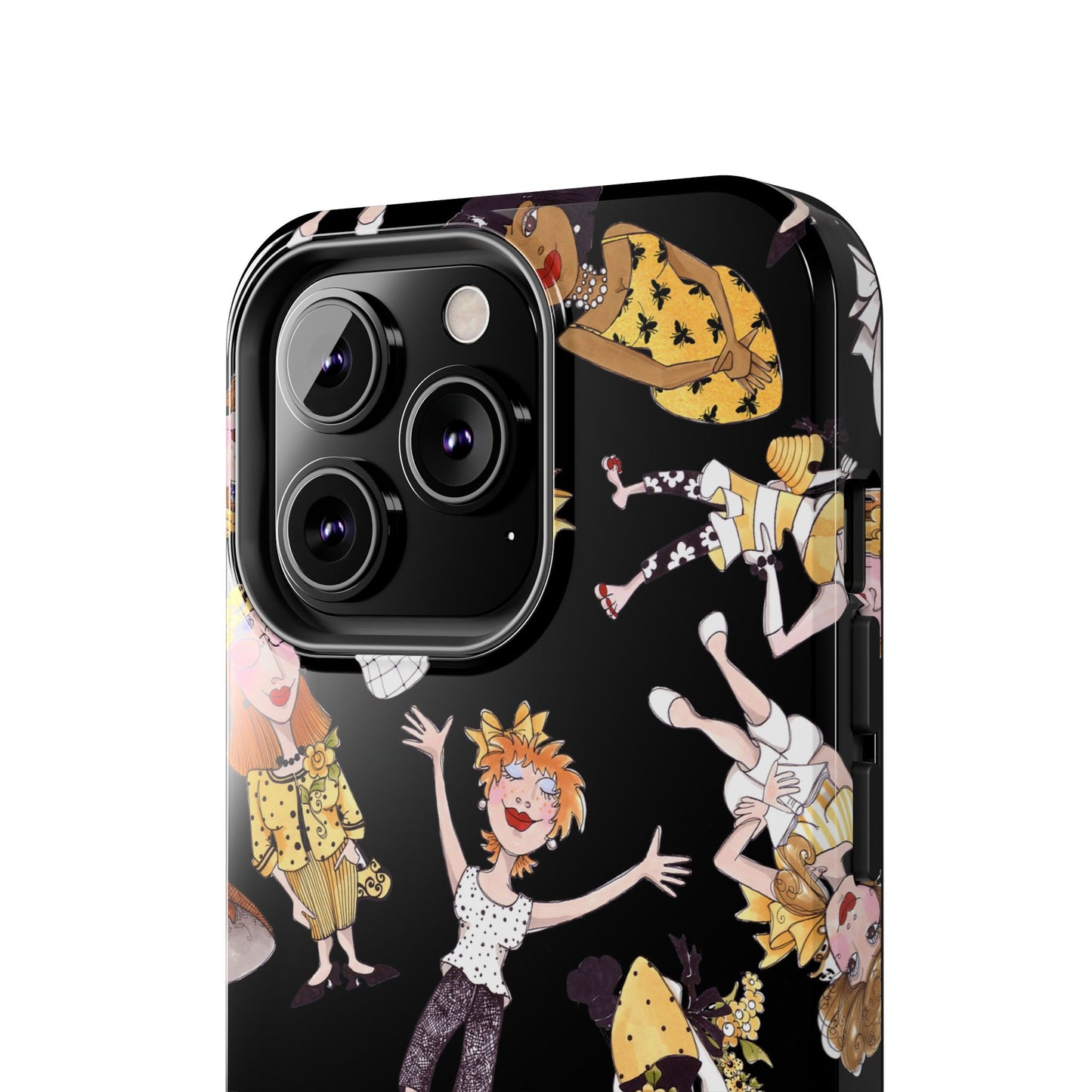 Bee Tossed Black Phone Case