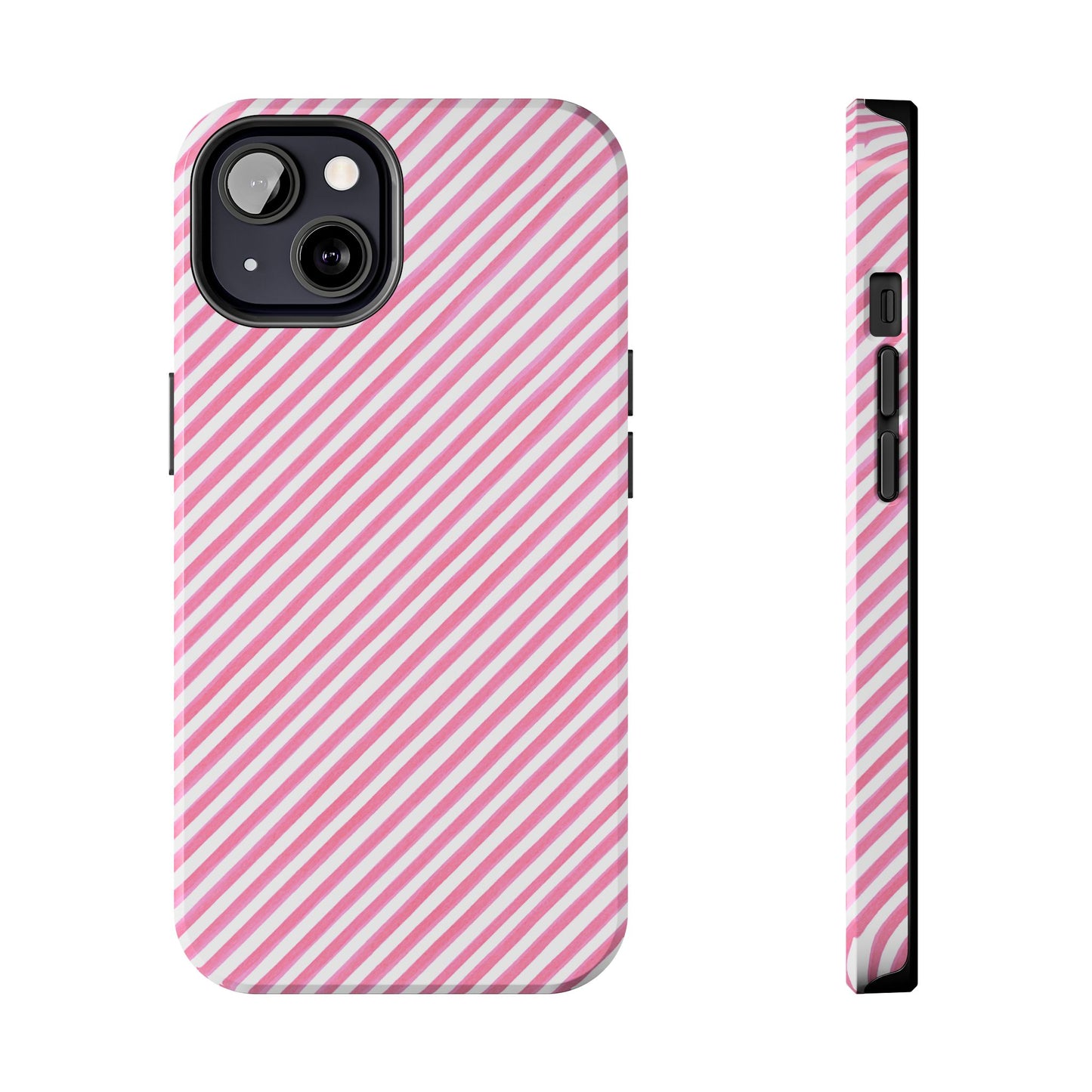 Bias Stripe Pink / White Phone Case