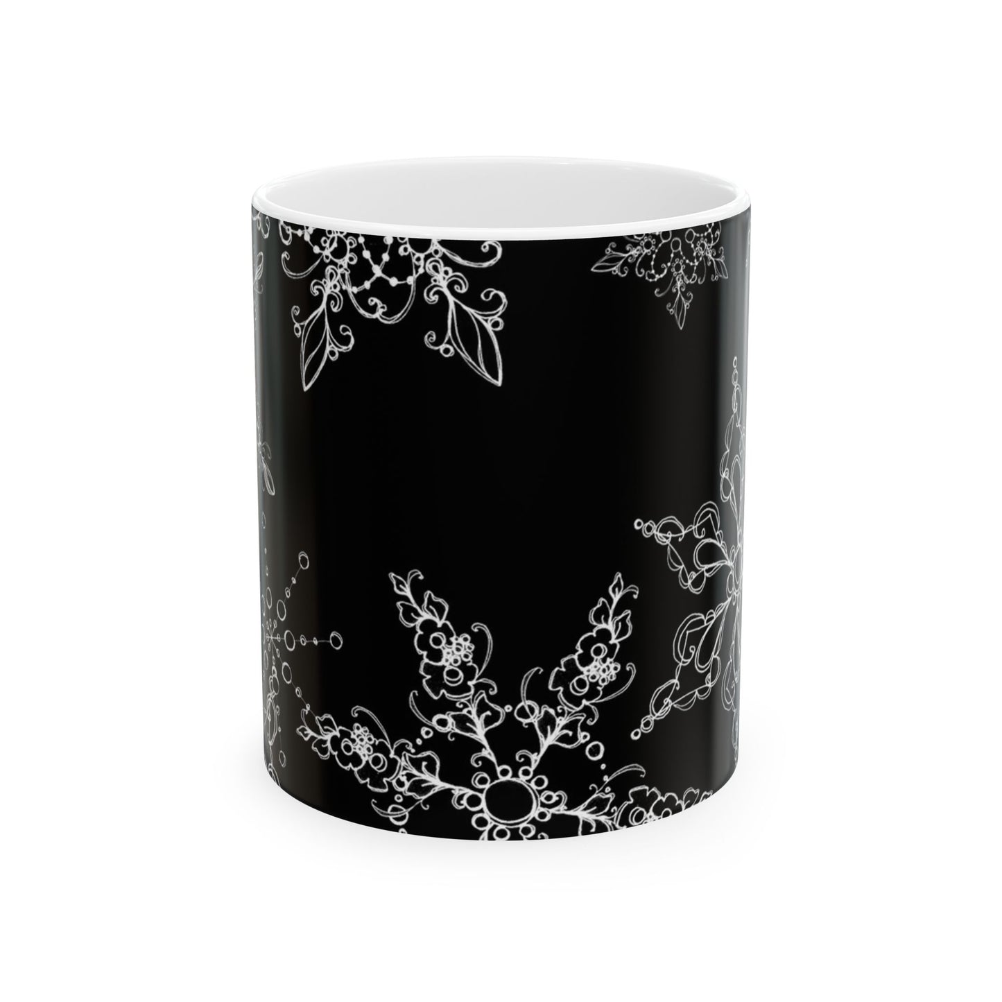 Random Flakes Black Cup