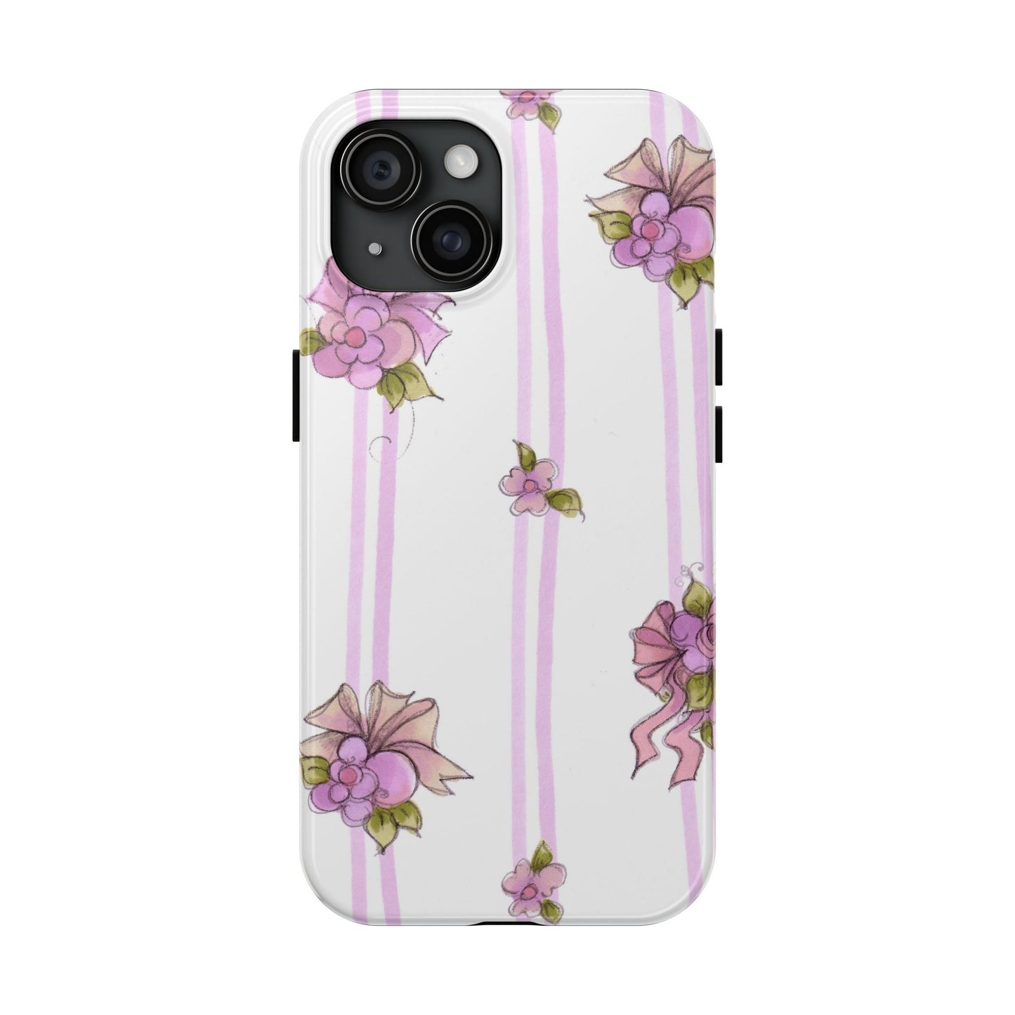 Flower Model Flower Stripe Phone Case