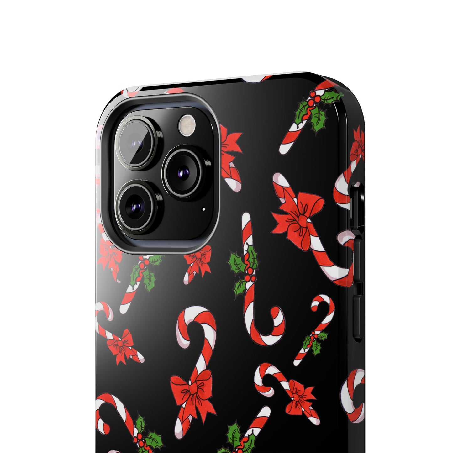 Candy Cane Crowd Black Phone Case