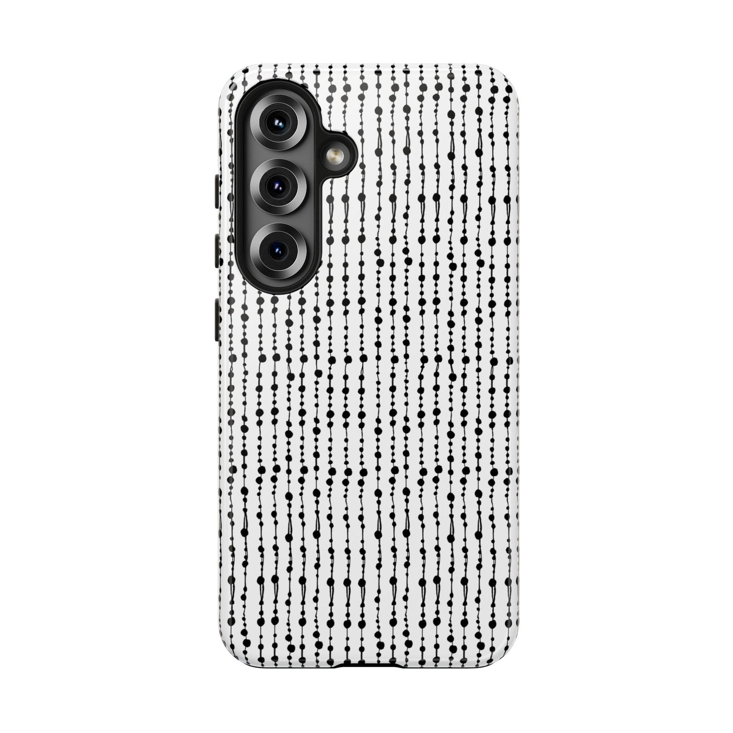 Beaded Curtain White / Black Phone Case