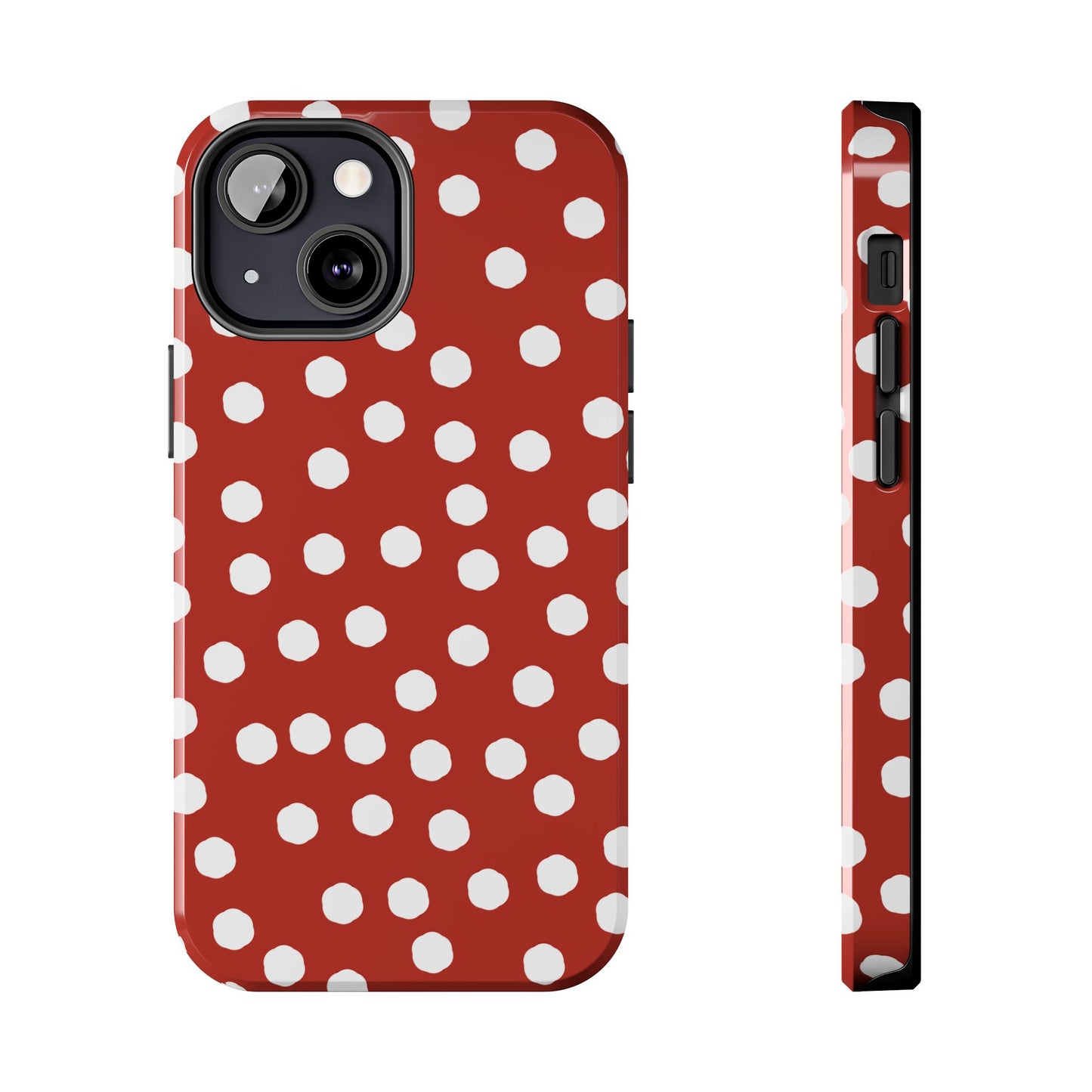 Jumbo Dots Red / White Phone Case