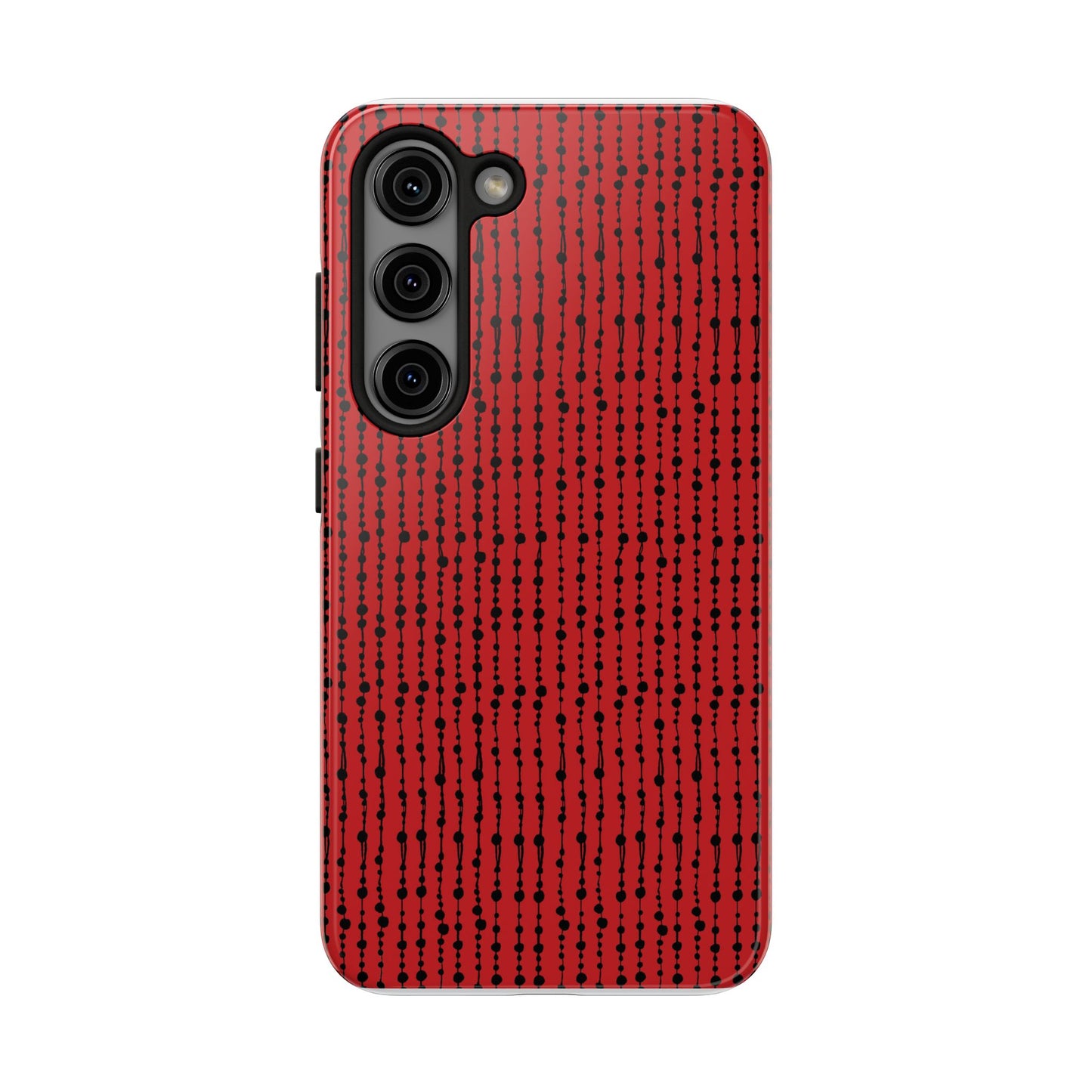 Beaded Curtain Red / Black Phone Case