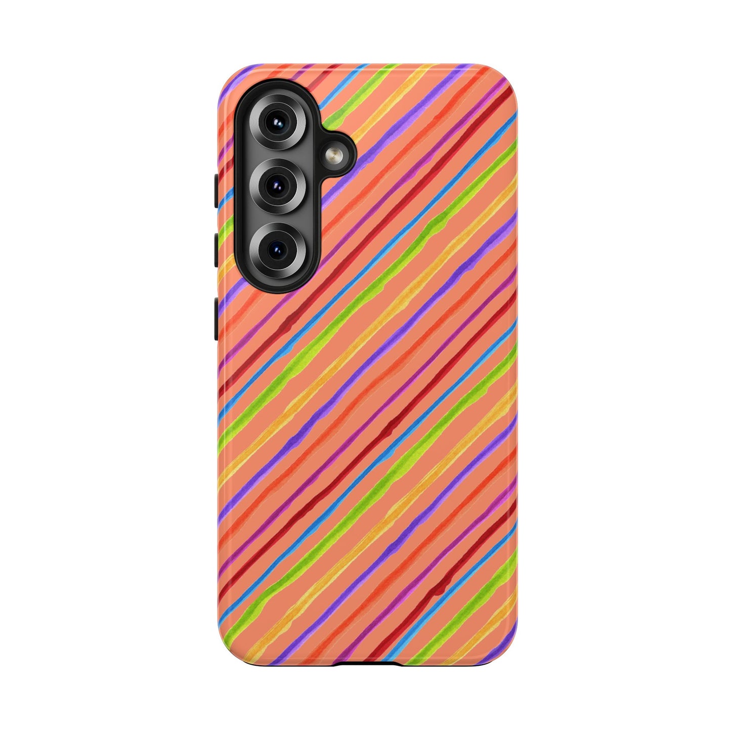 Calico Stripe Orange Phone Case