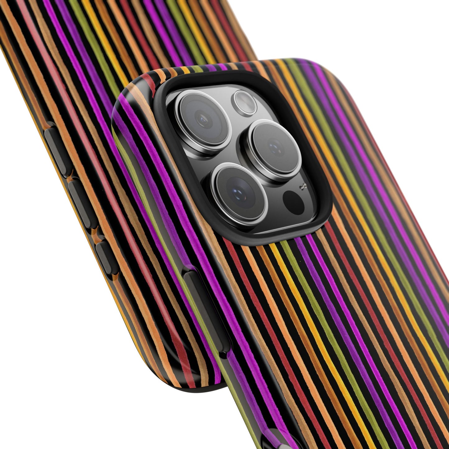 Spice Stripe Black Phone Case