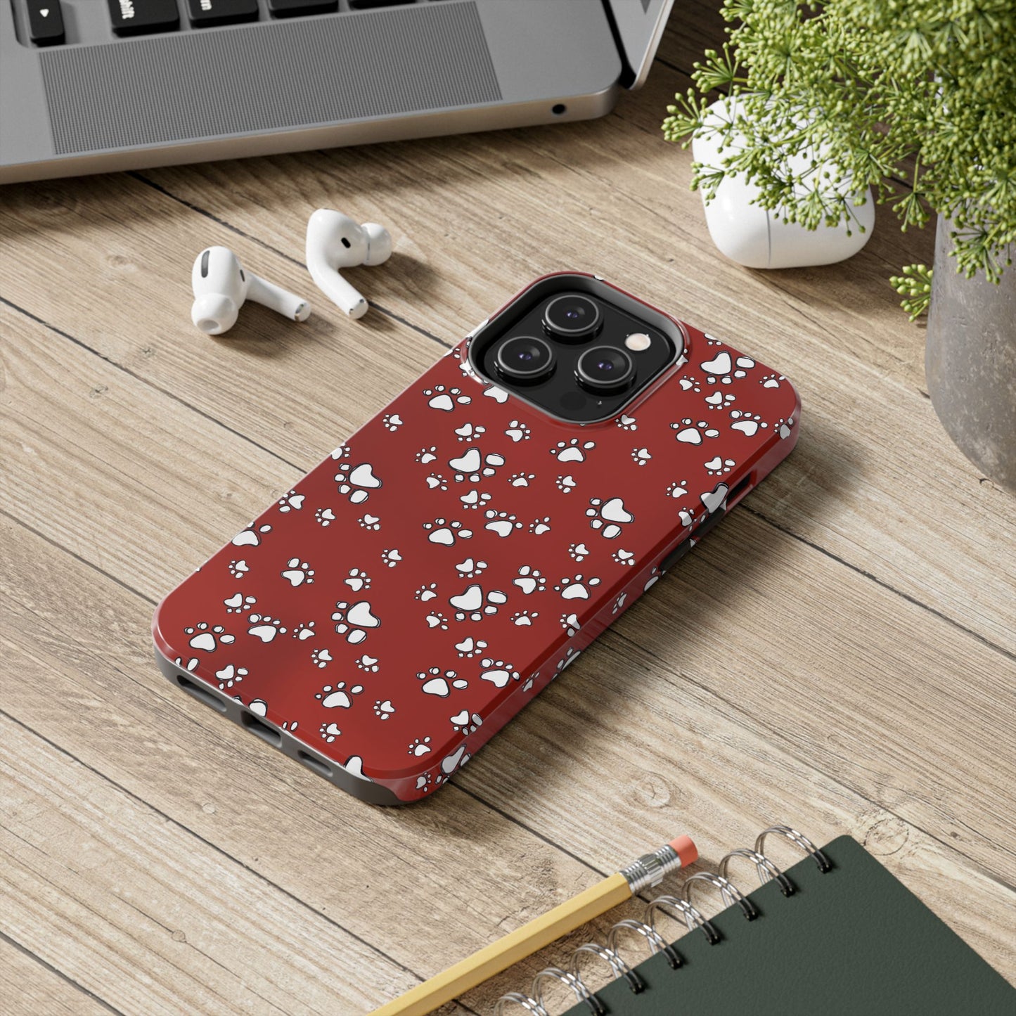 Paw Flakes Red Phone Case