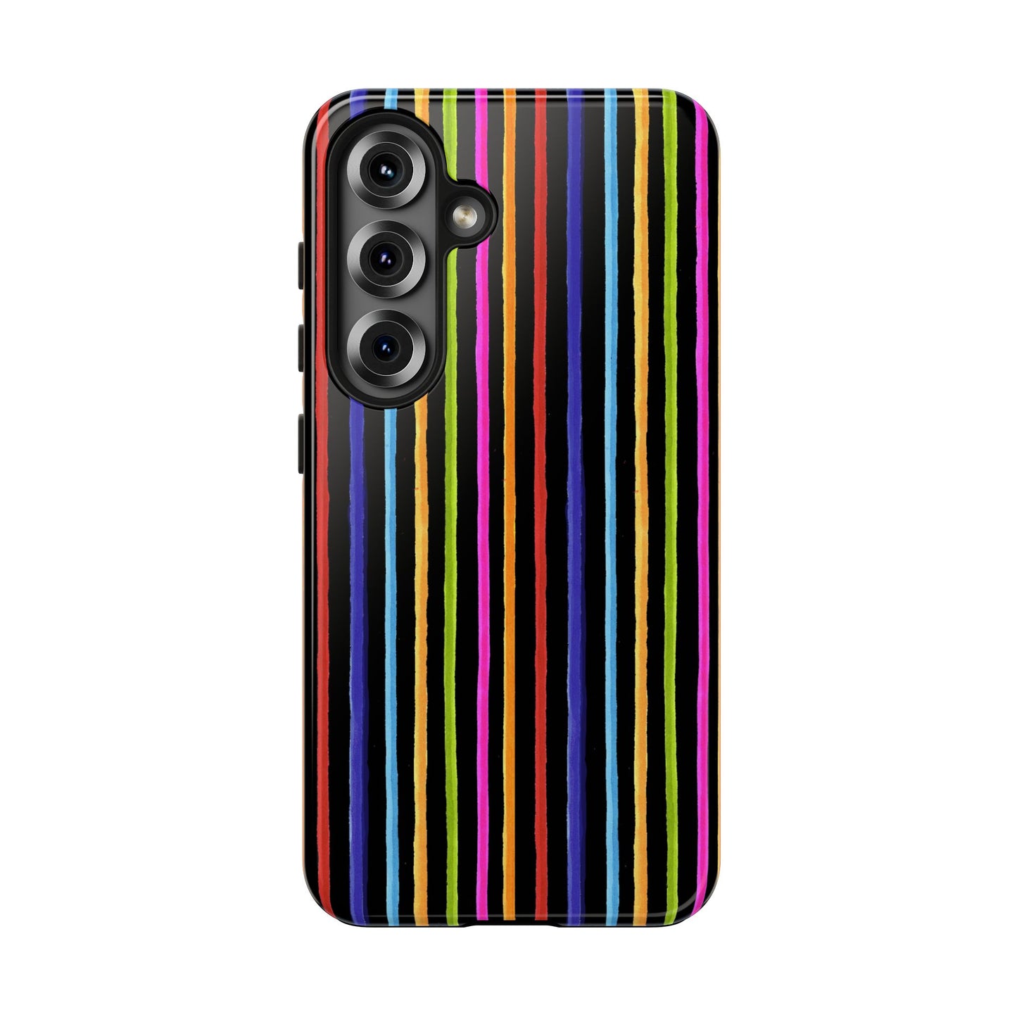 Happy Stripe Black Phone Case