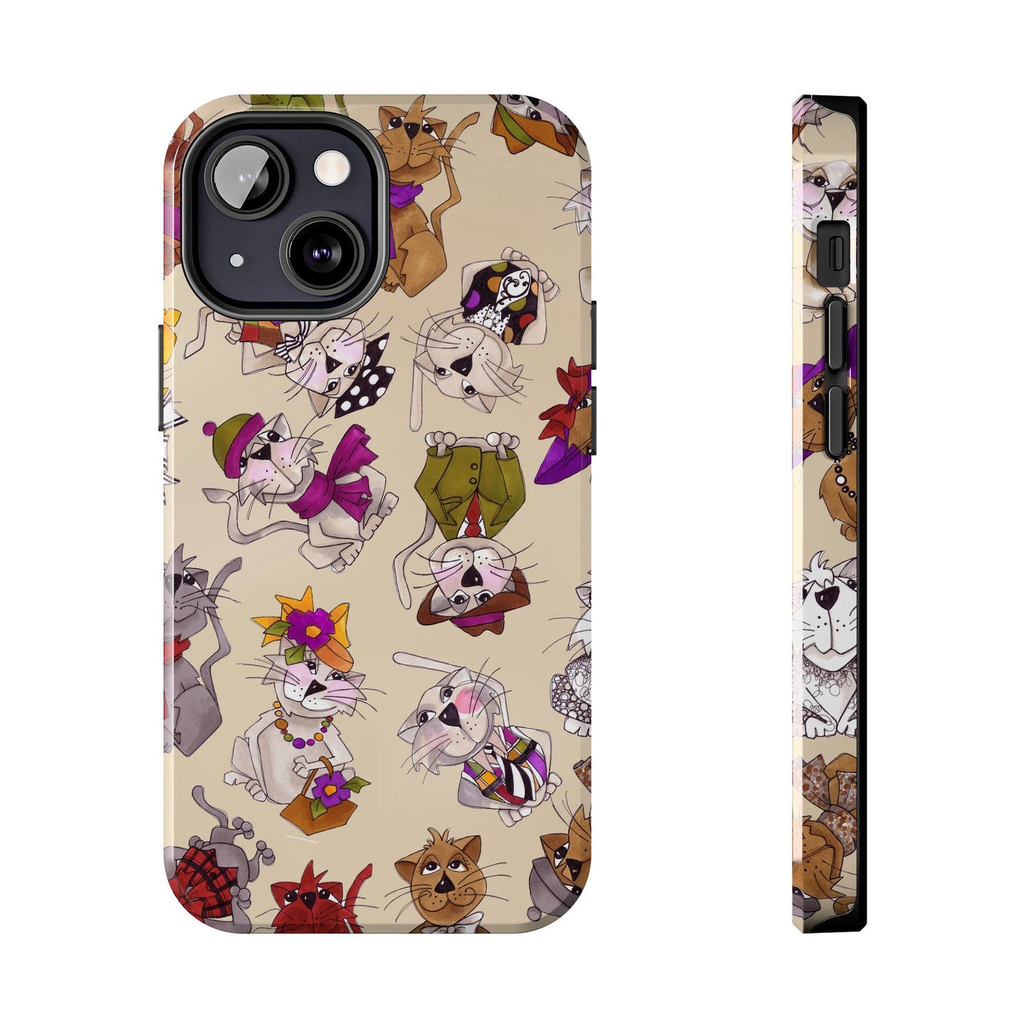 Spice Cats Tossed Muslin Phone Case