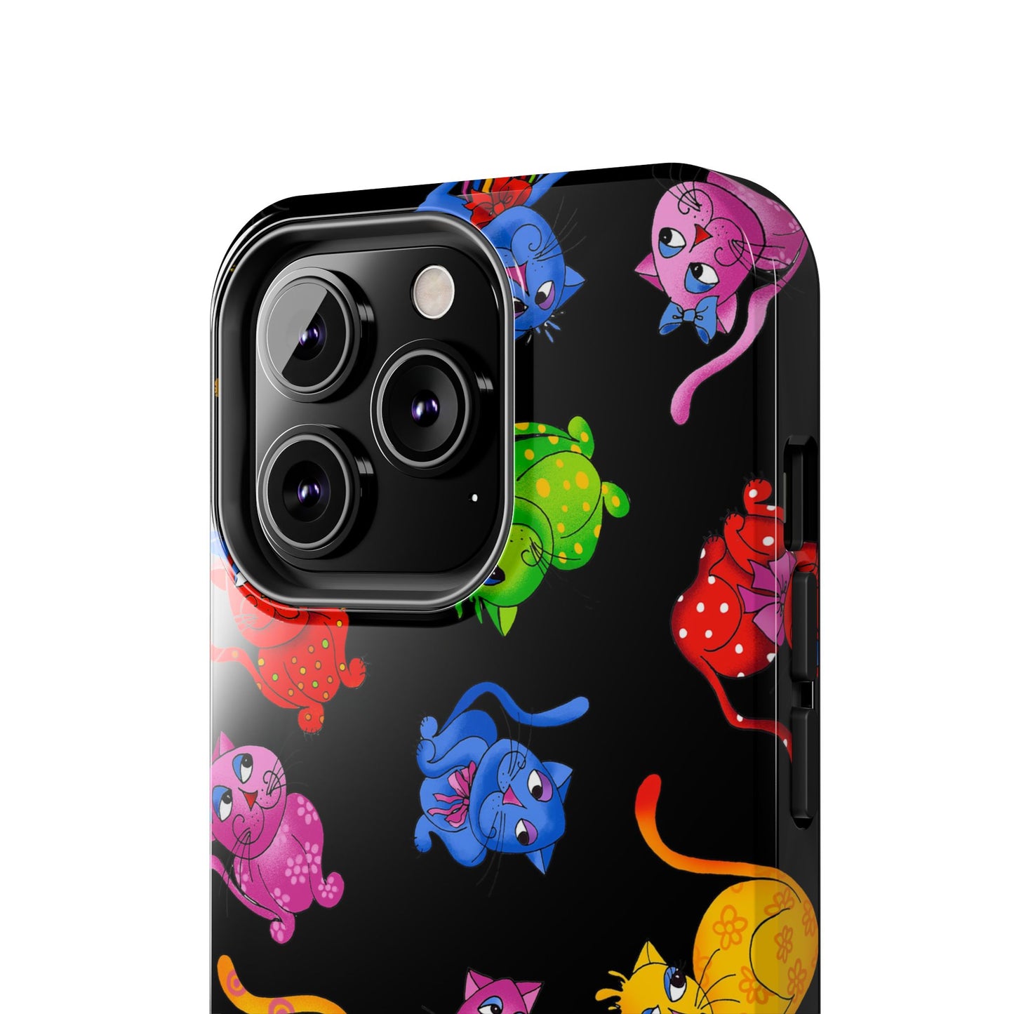 Tossed Cool Cats Black Phone Case