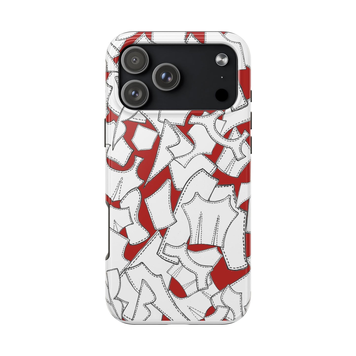 Pattern Pieces Red Phone Case
