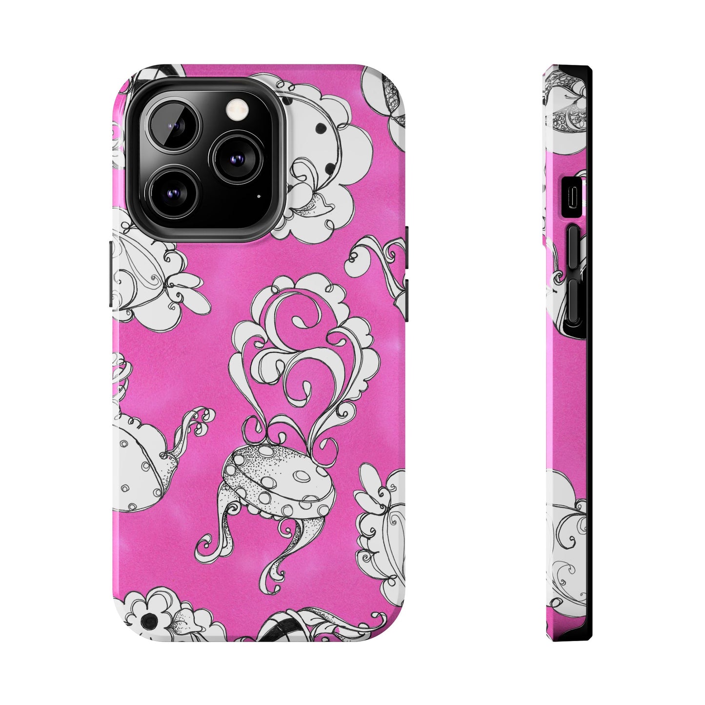 Bistro Chairs Pink Phone Case