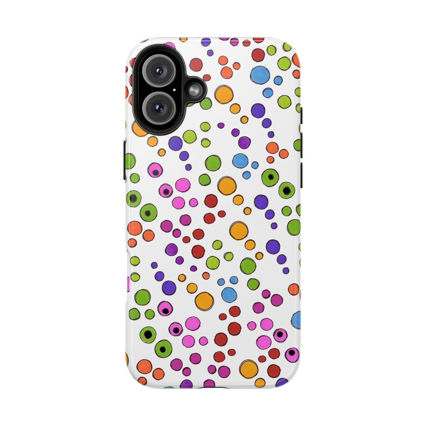 Dog Dots White / Multi Phone Case