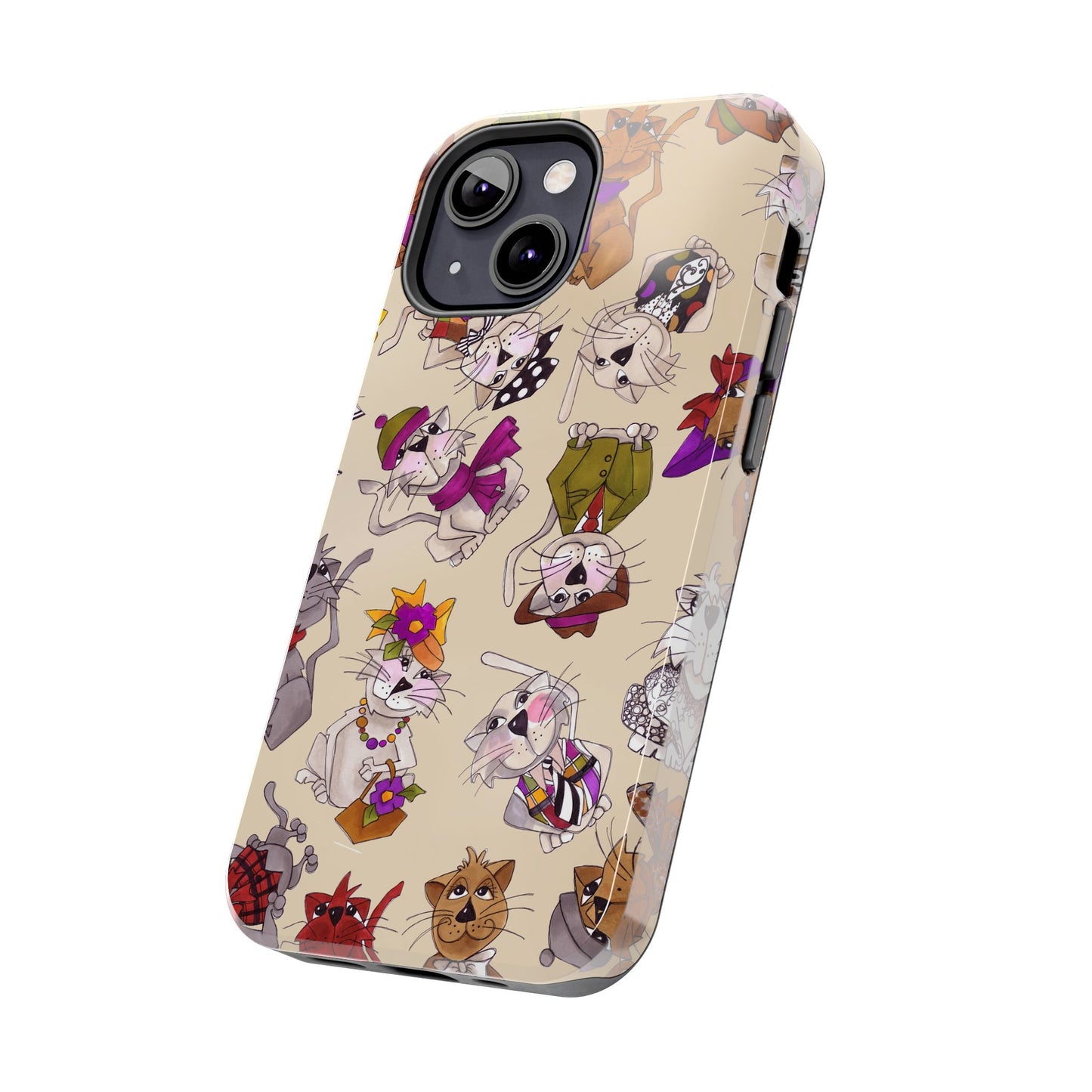 Spice Cats Tossed Muslin Phone Case