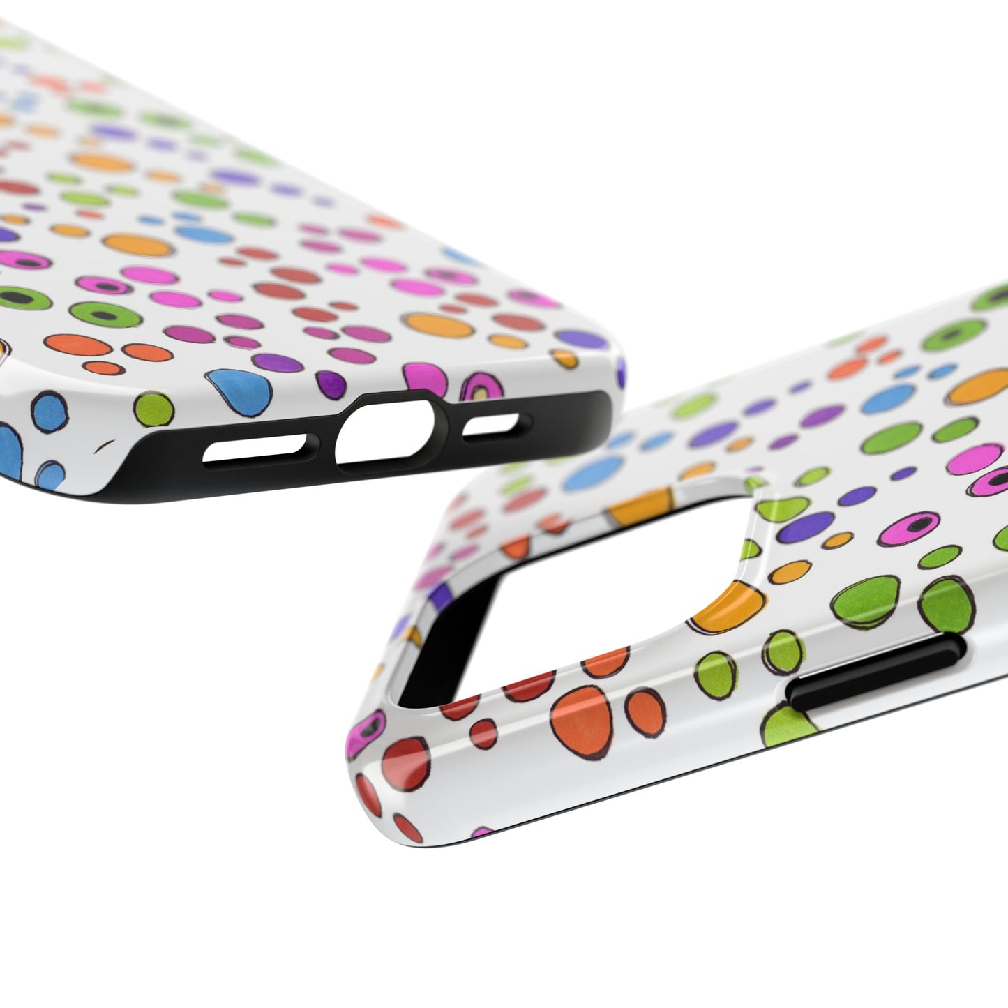 Dog Dots White / Multi Phone Case