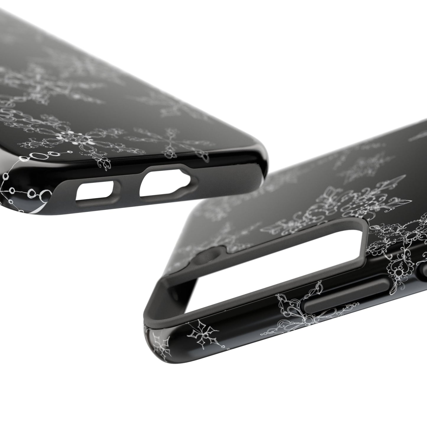 Random Flakes Black Phone Case