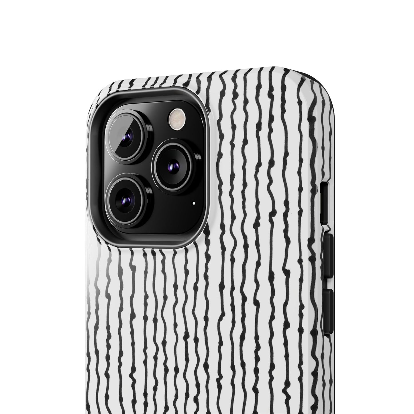 Faux Seersucker White / Black Phone Case