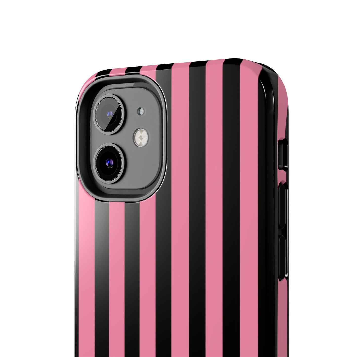 Vertical Stripe Pink / Black Phone Case