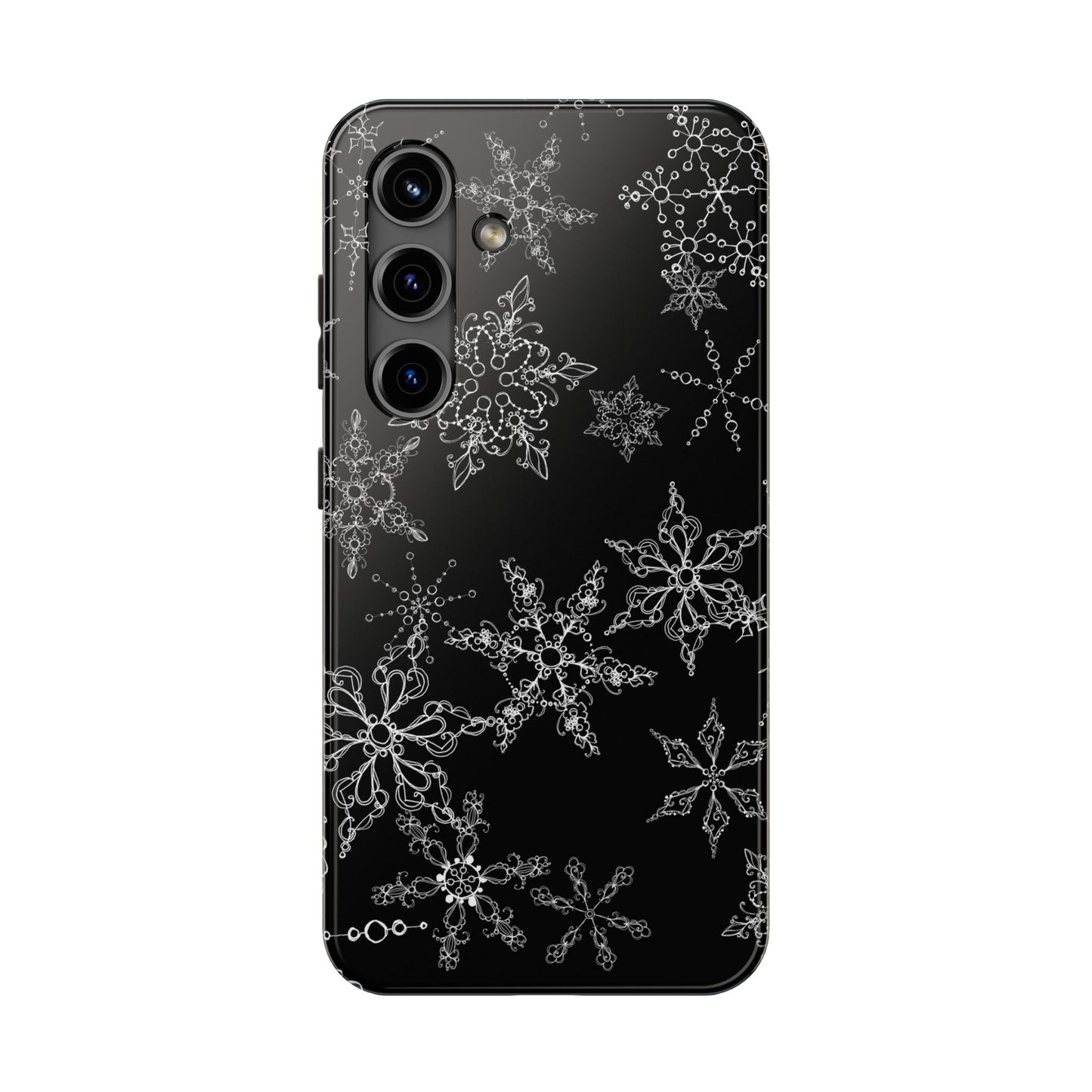 Random Flakes Black Phone Case