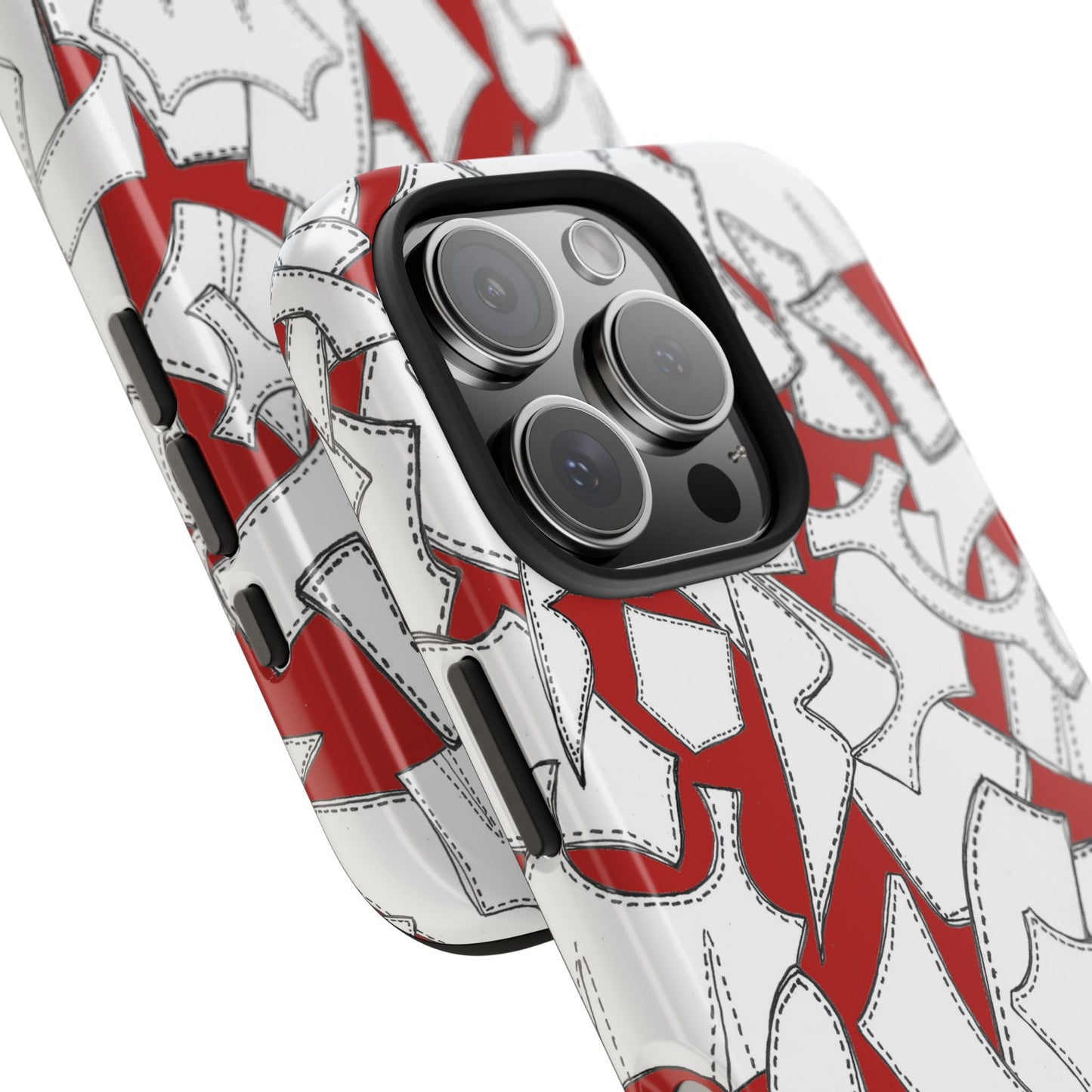 Pattern Pieces Red Phone Case