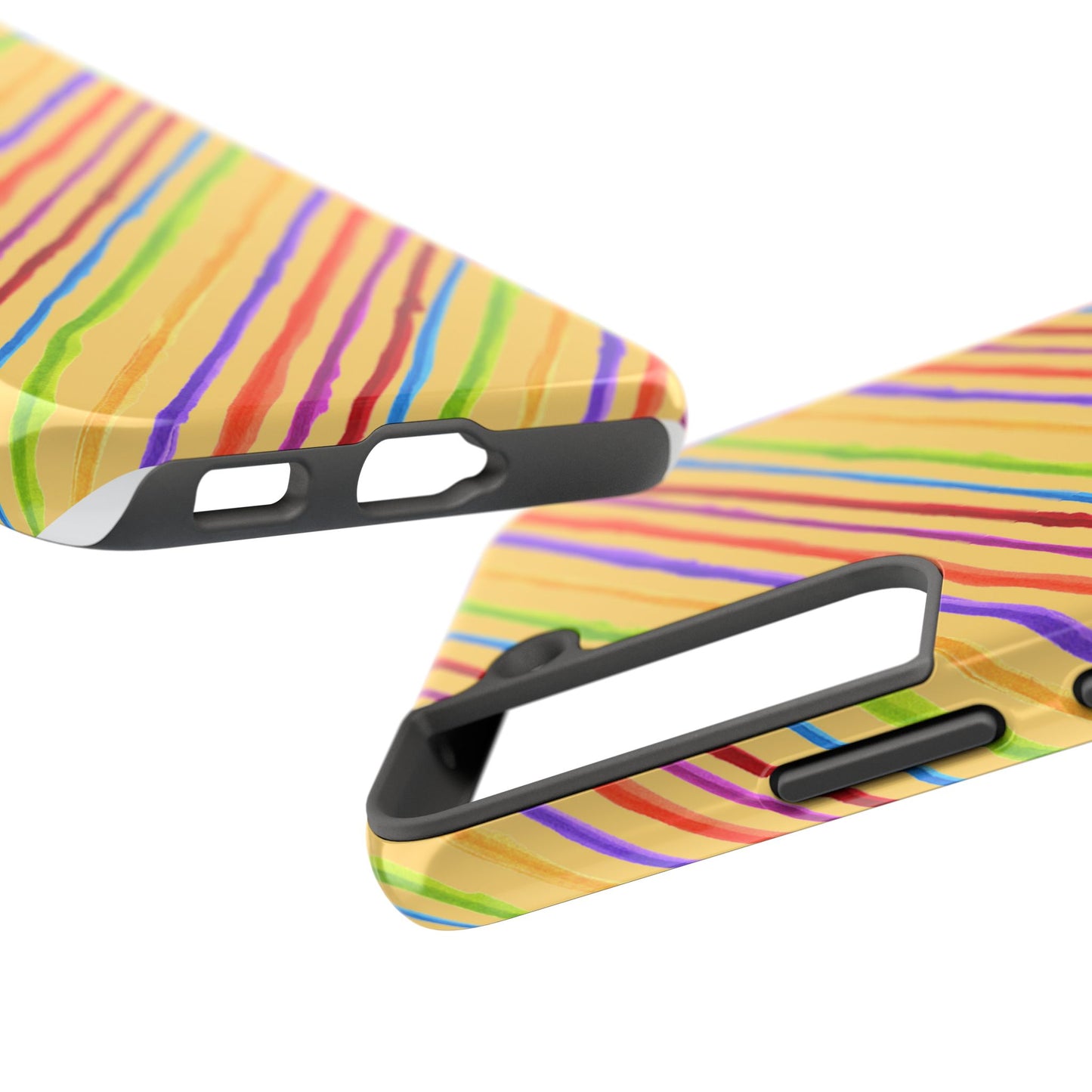 Calico Stripe Yellow Phone Case