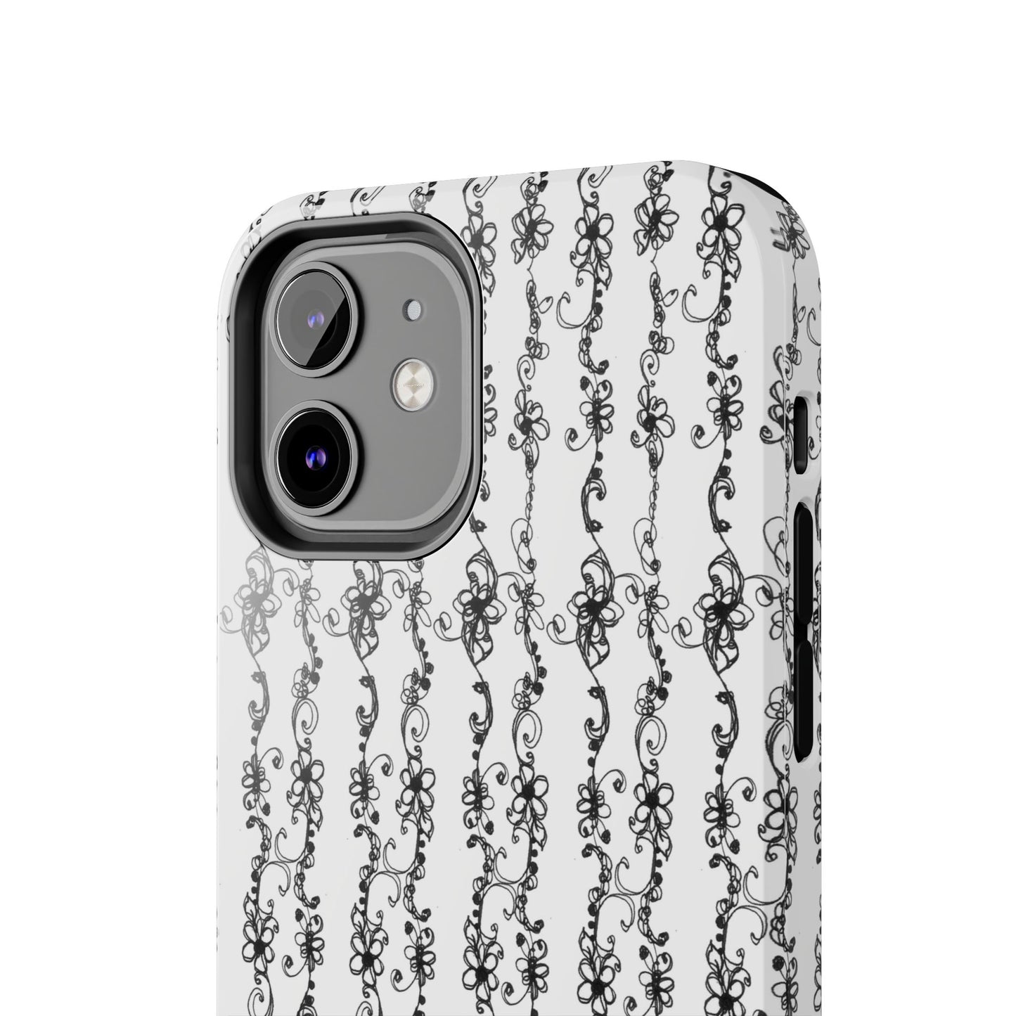 Flower Scroll Stripe Phone Case