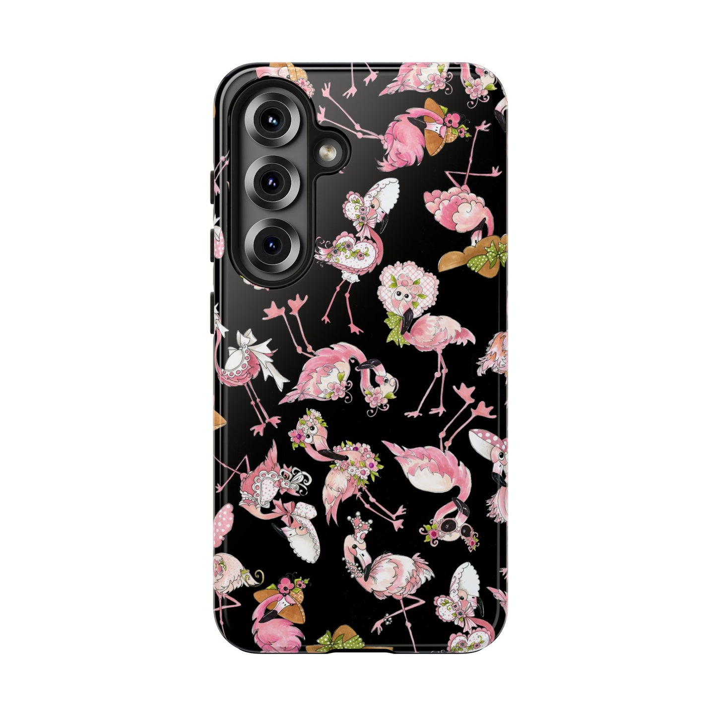 Tossed Flams Black Phone Case