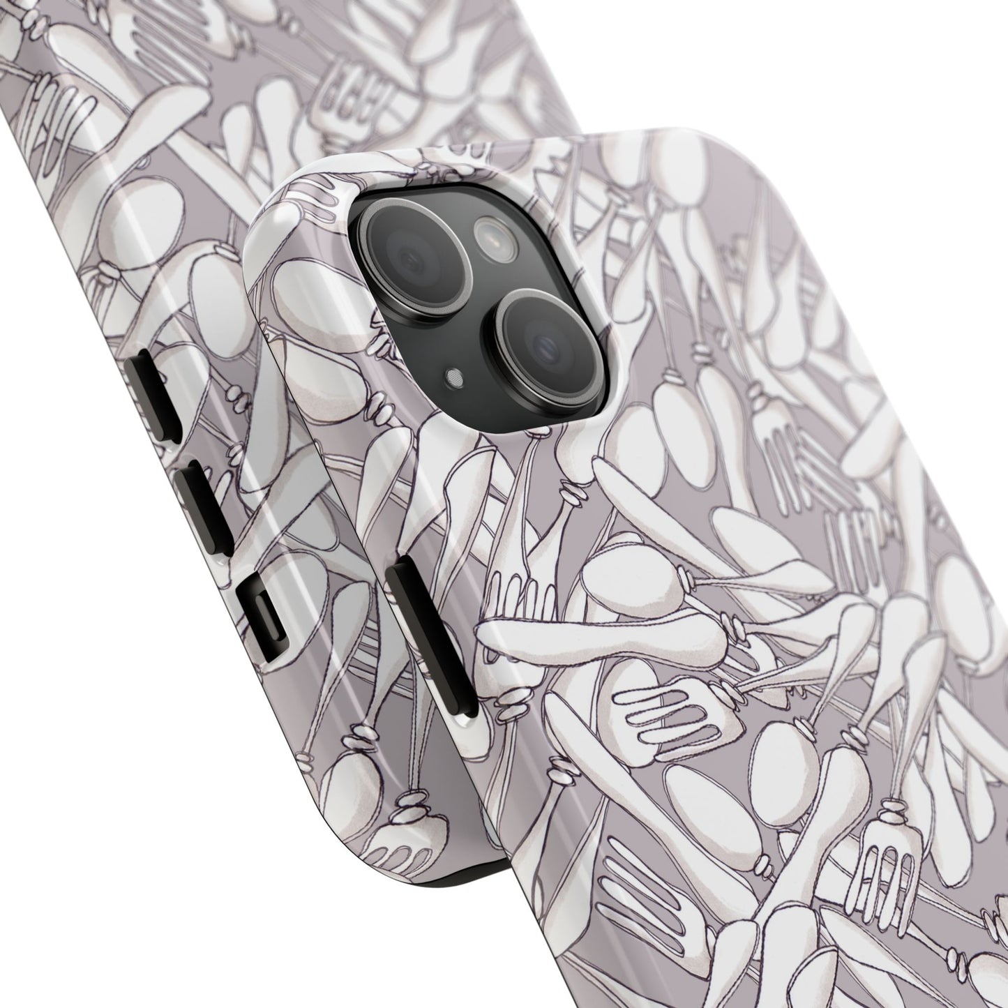 Silverware Wars Silver Phone Case