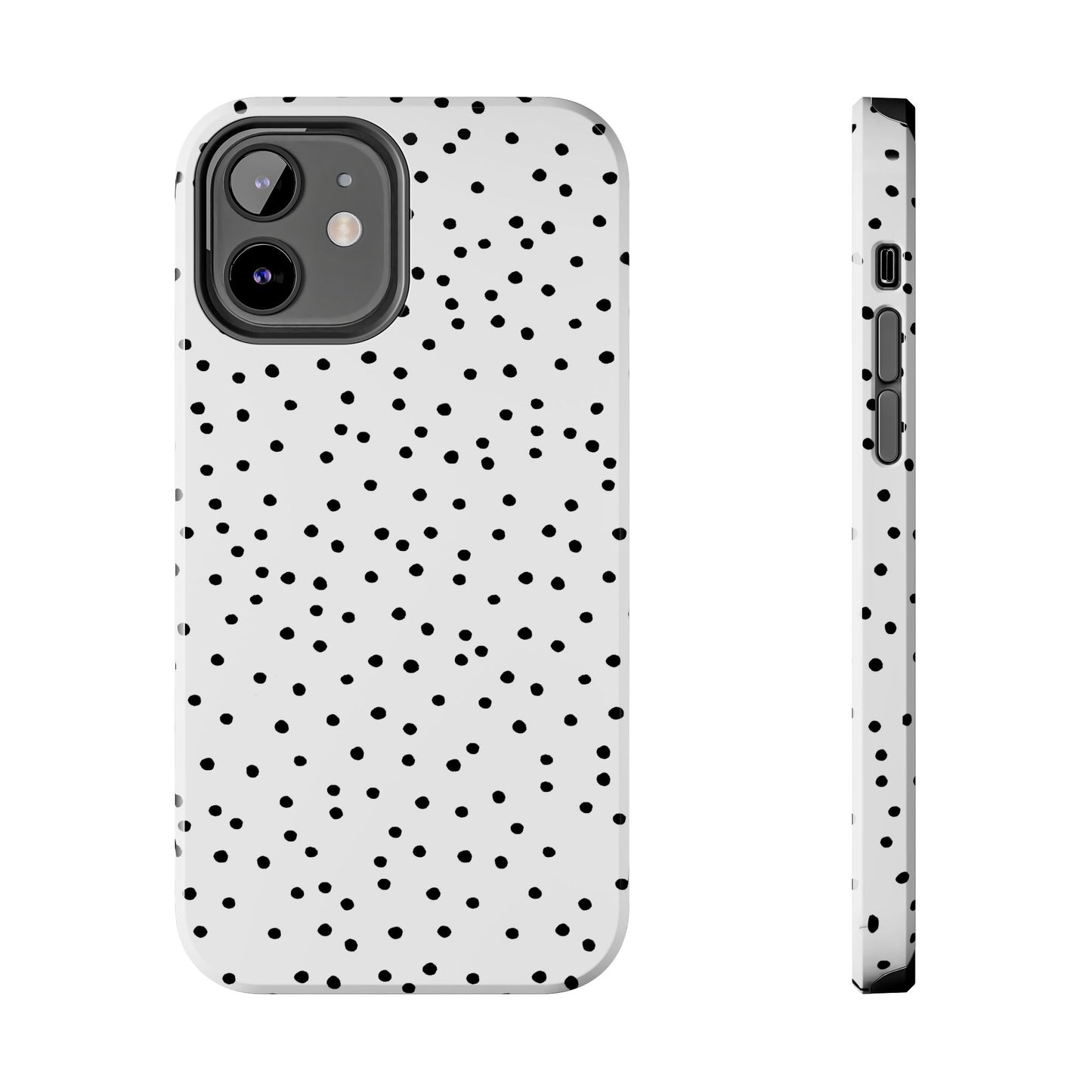 Dinky Dots White / Black Phone Case