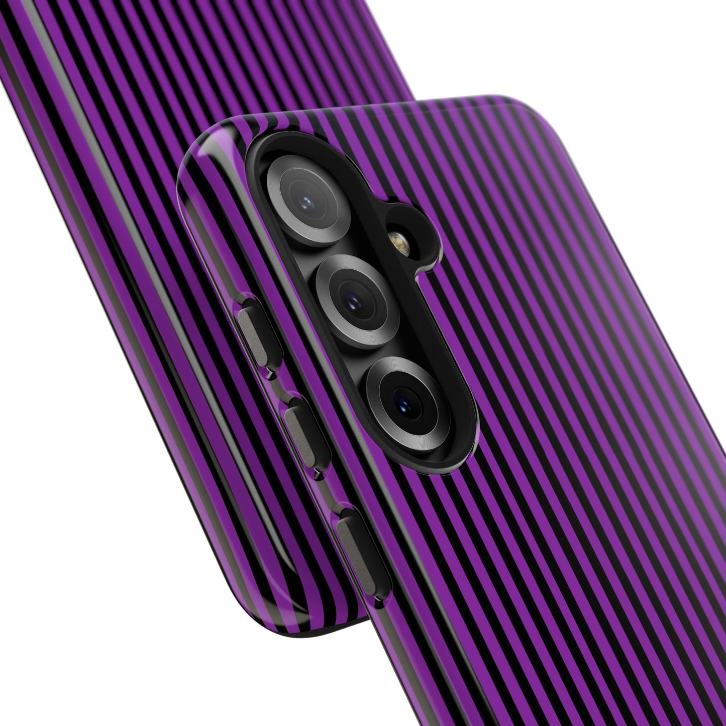 Stripe Purple / Black Phone Case