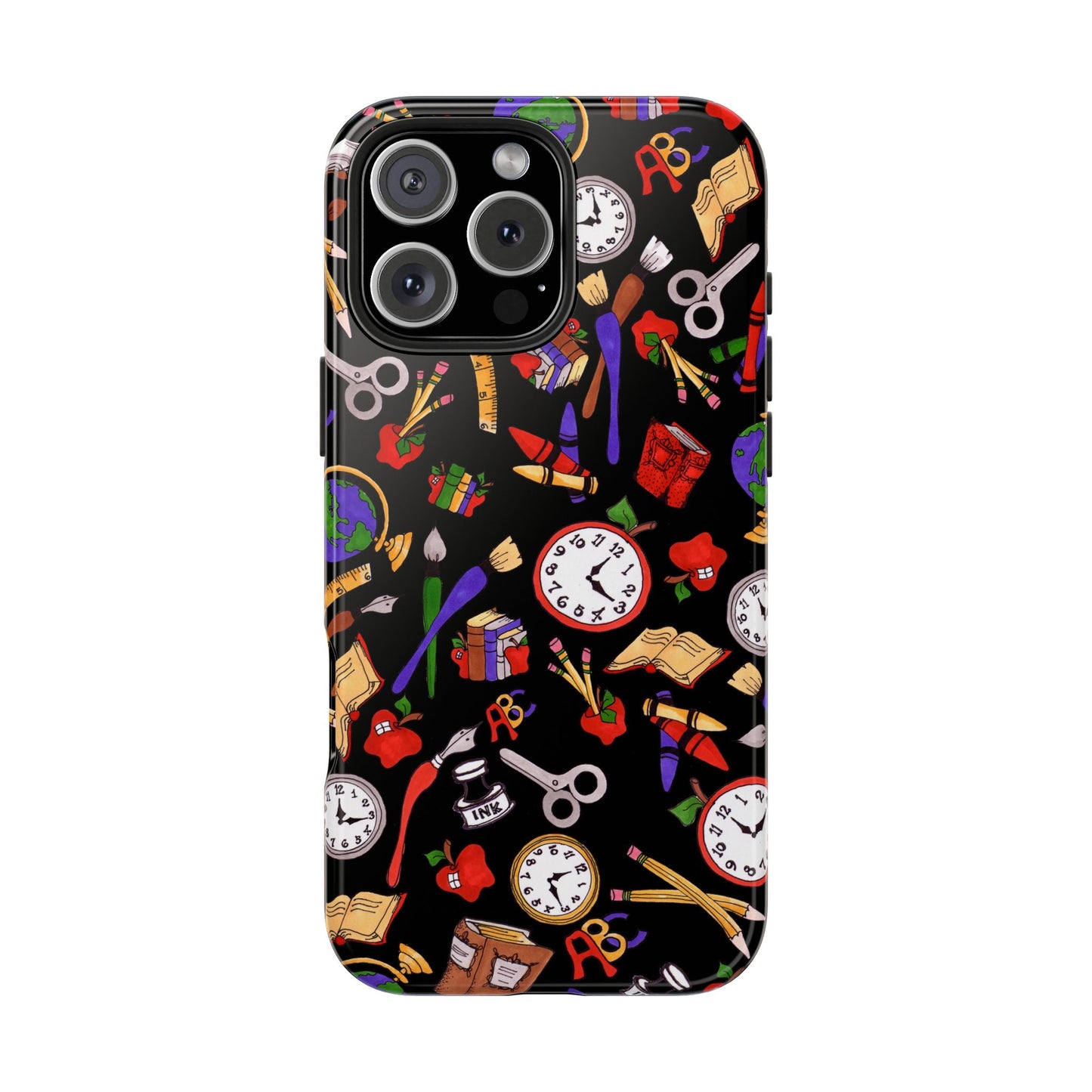 School Stuff Black Phone Case