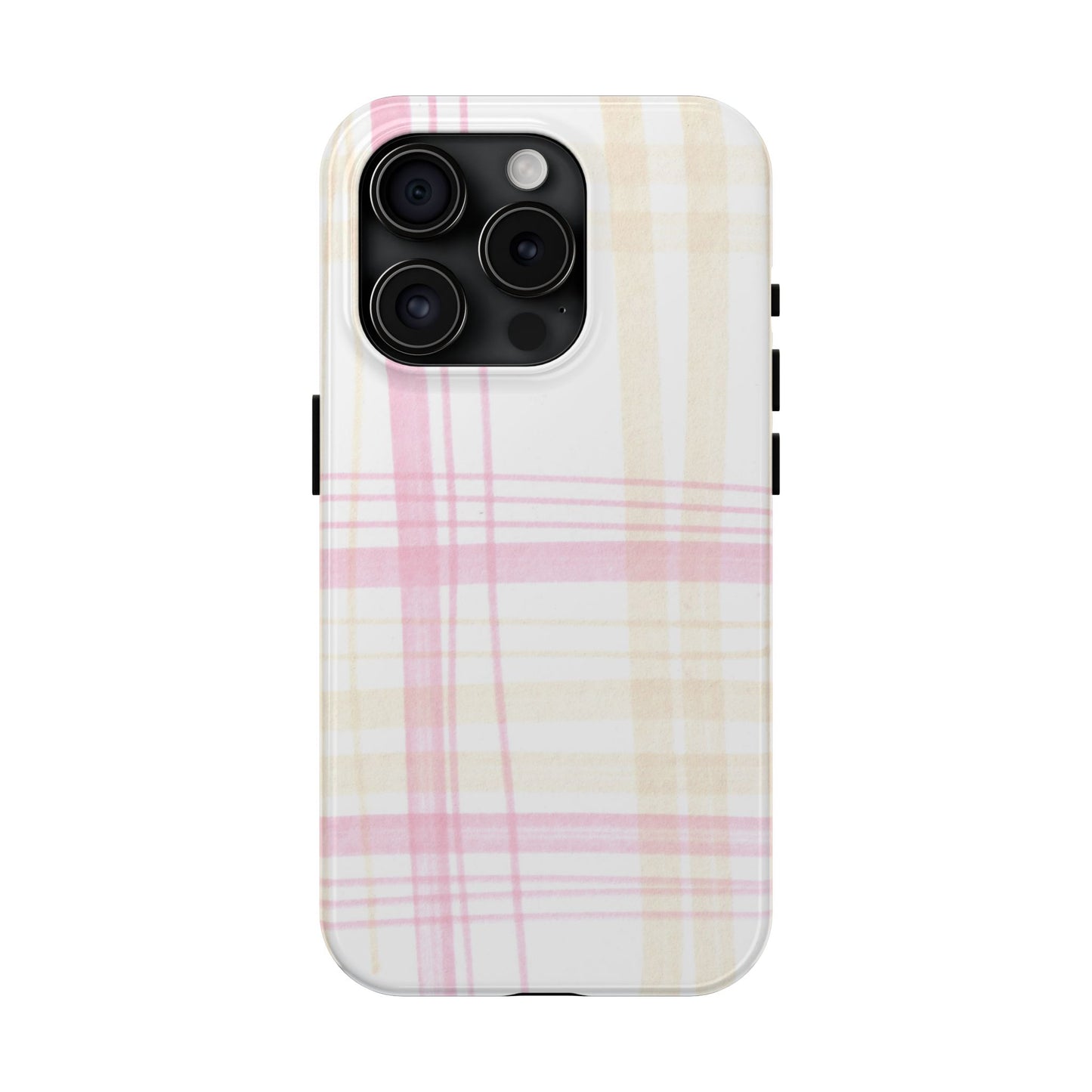 Flower Model Plaid Phone Case