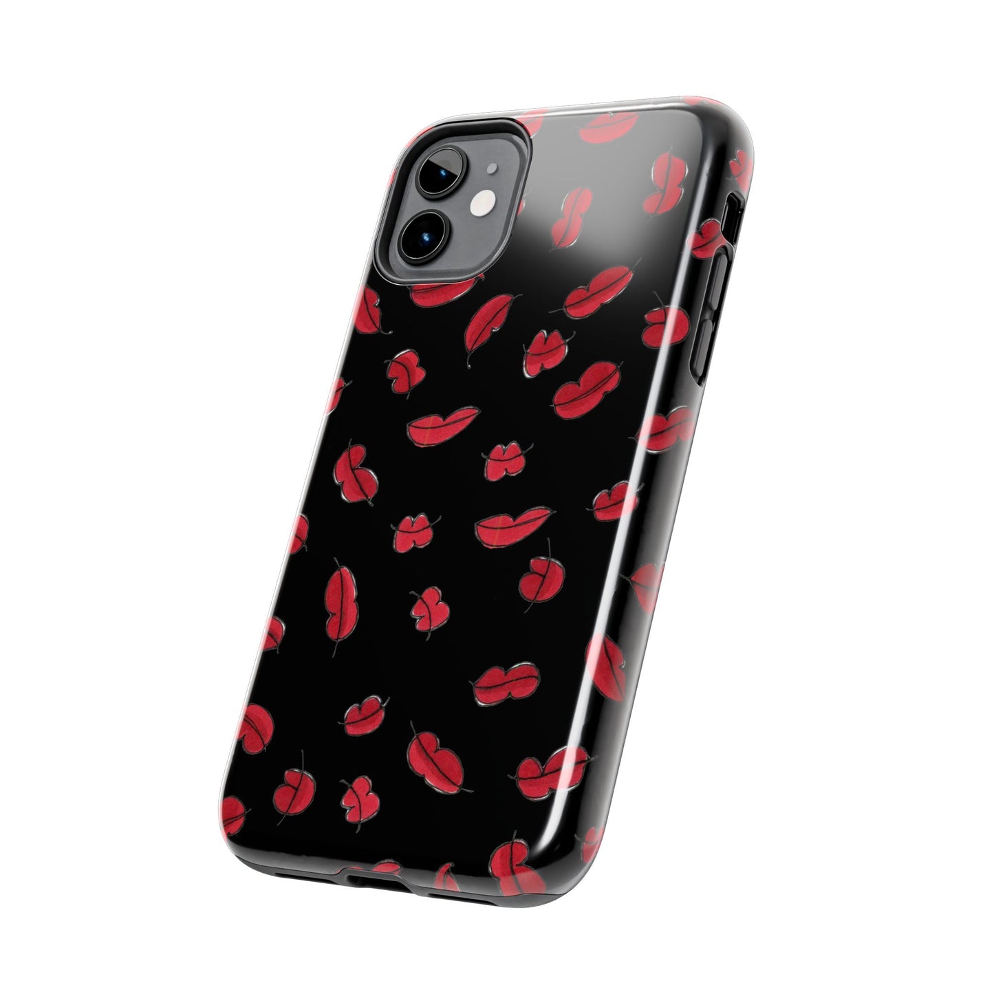 Lotsa Lips Black Phone Case