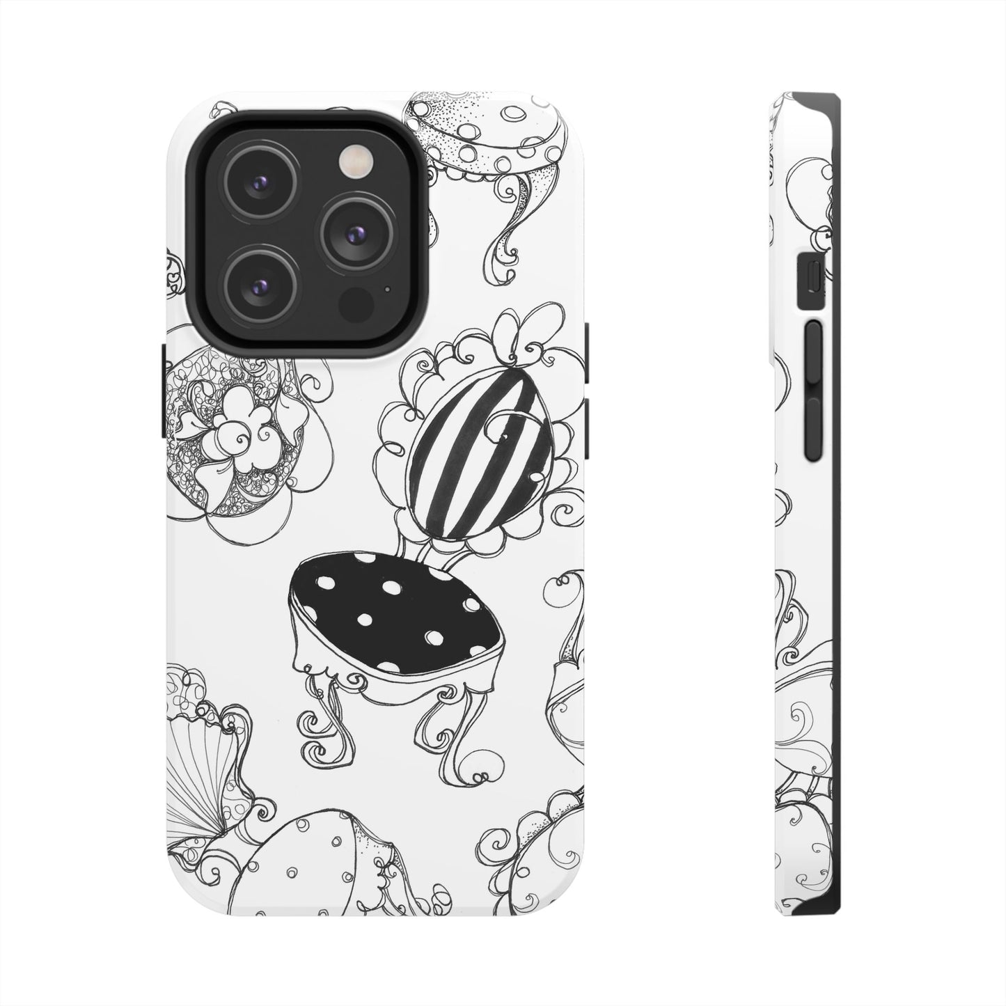 Bistro Chairs White Phone Case