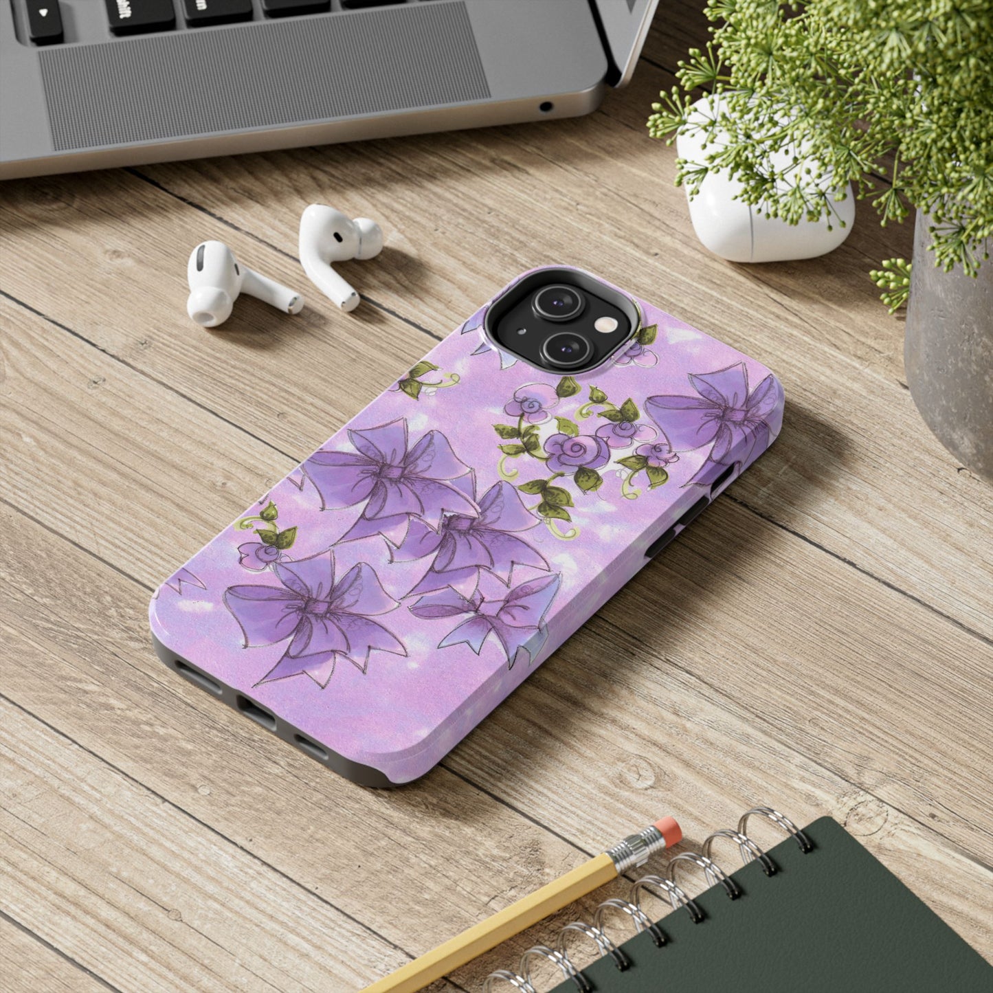Bows & Flowers Purple Phone Case