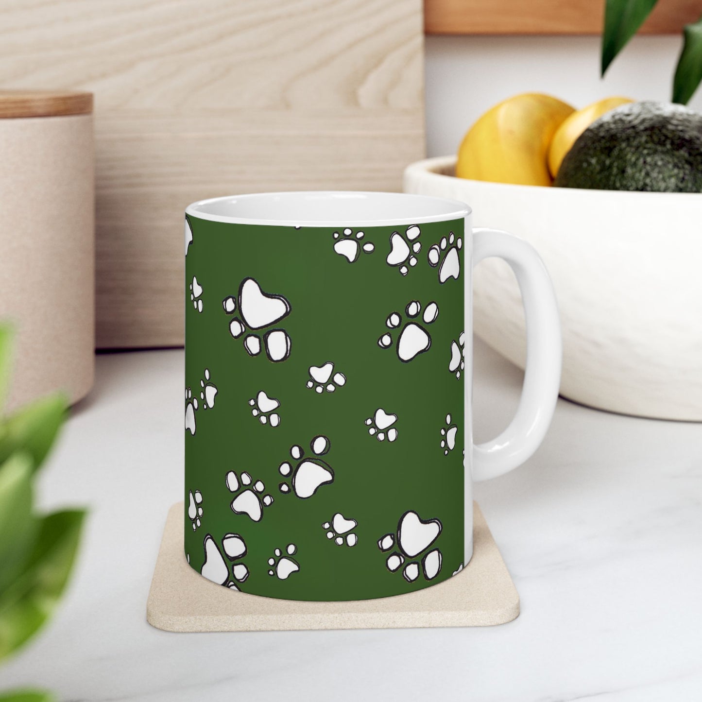 Paw Flakes Green Cup