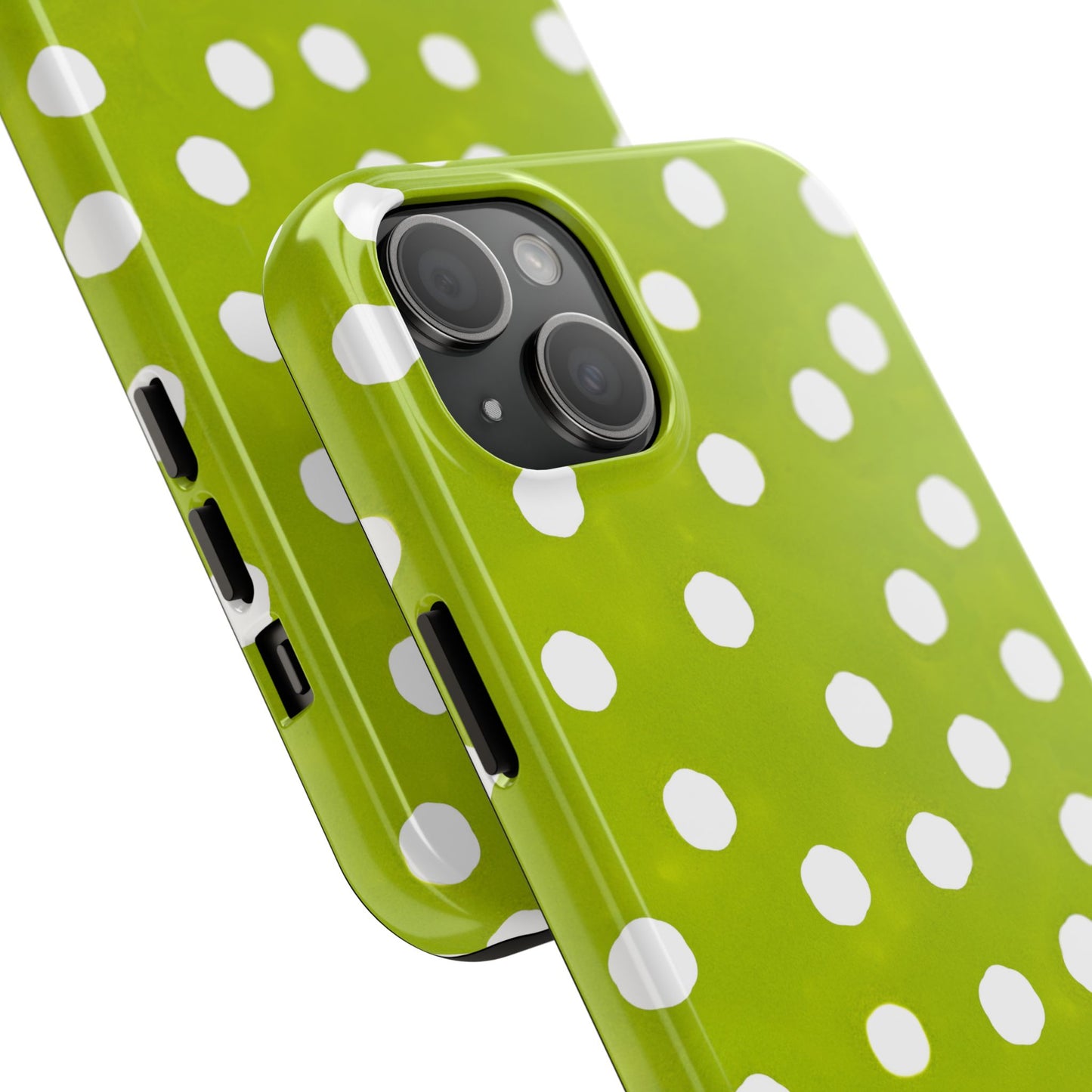 Jumbo Dots Green / White Phone Case