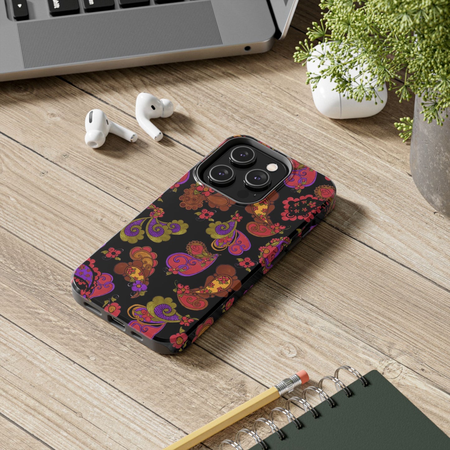 Posie Paisley Black Phone Case