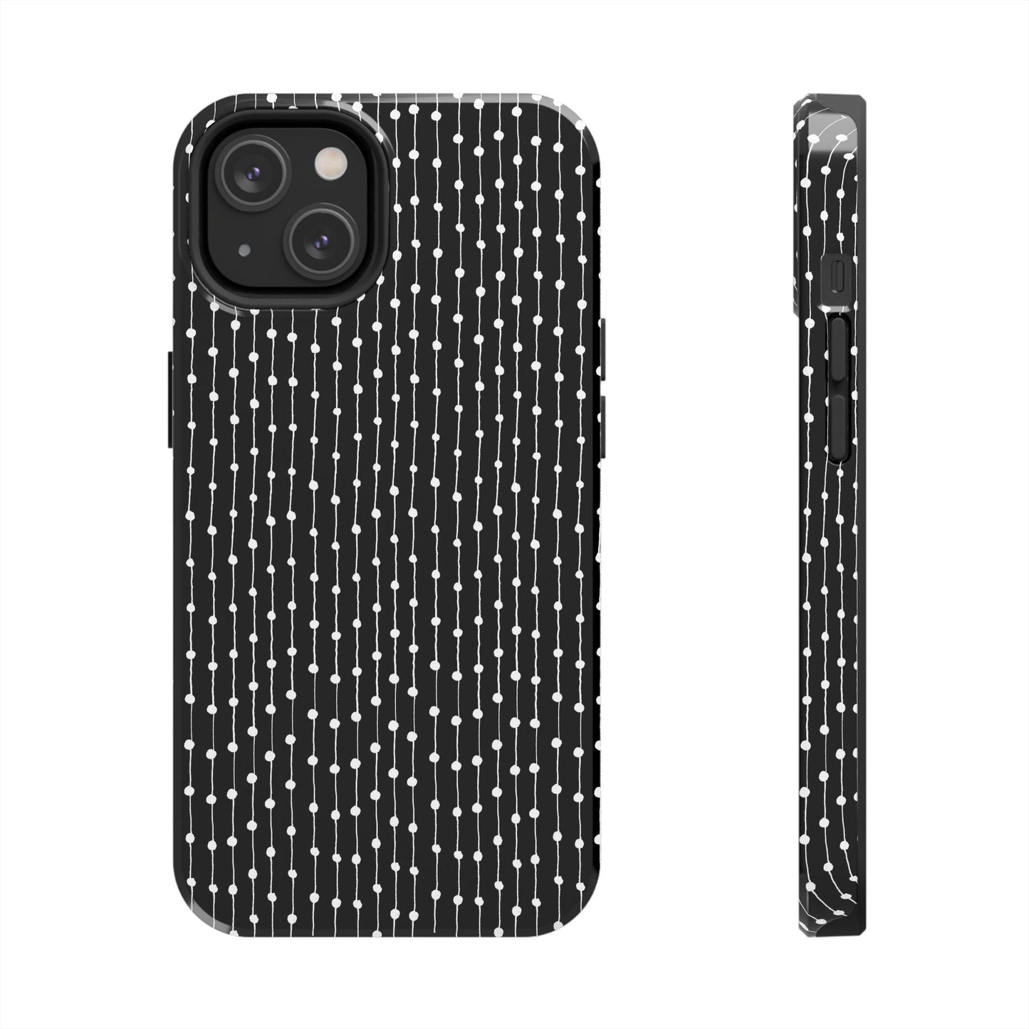 Pin Stripe Black / White Phone Case