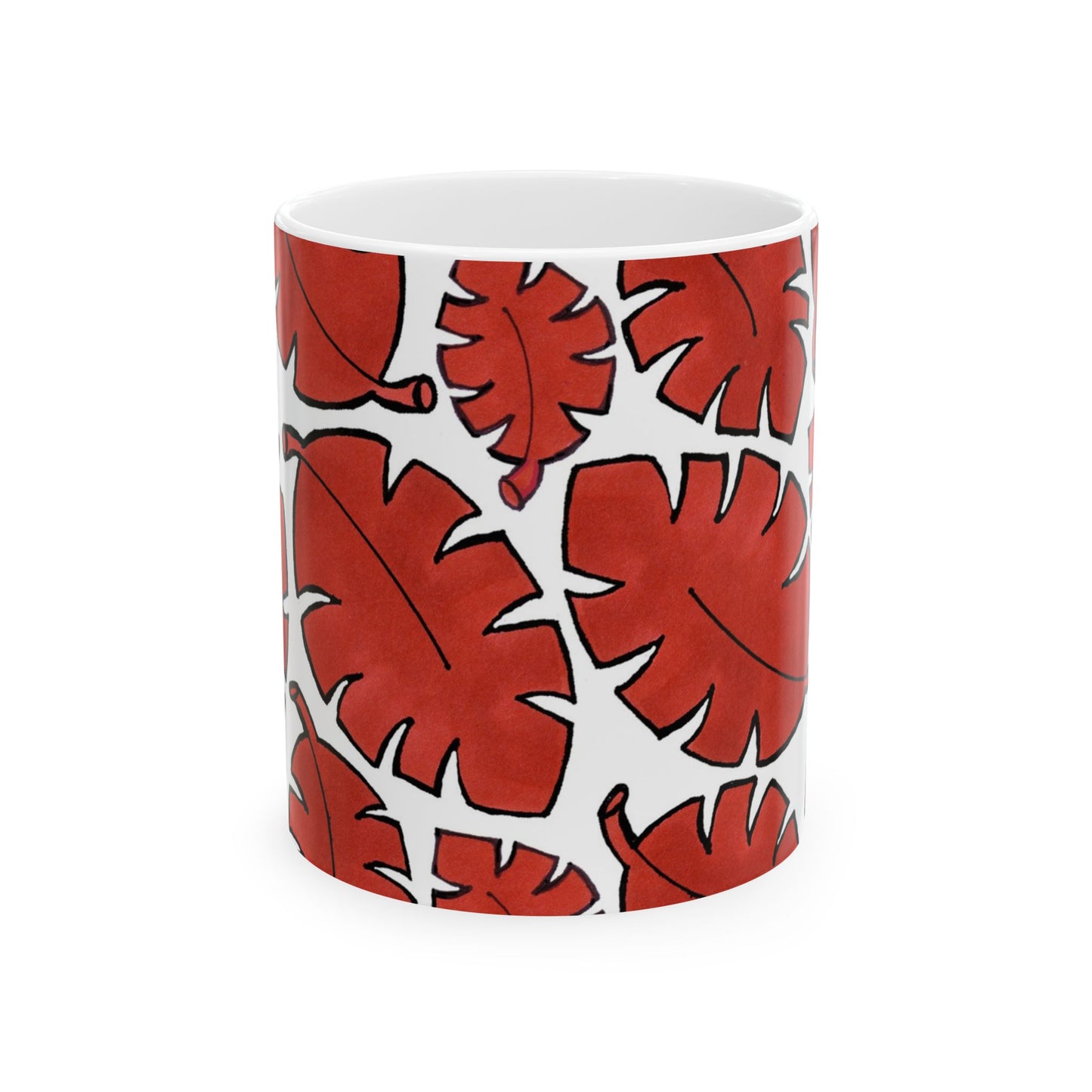 Red Bananas White Cup