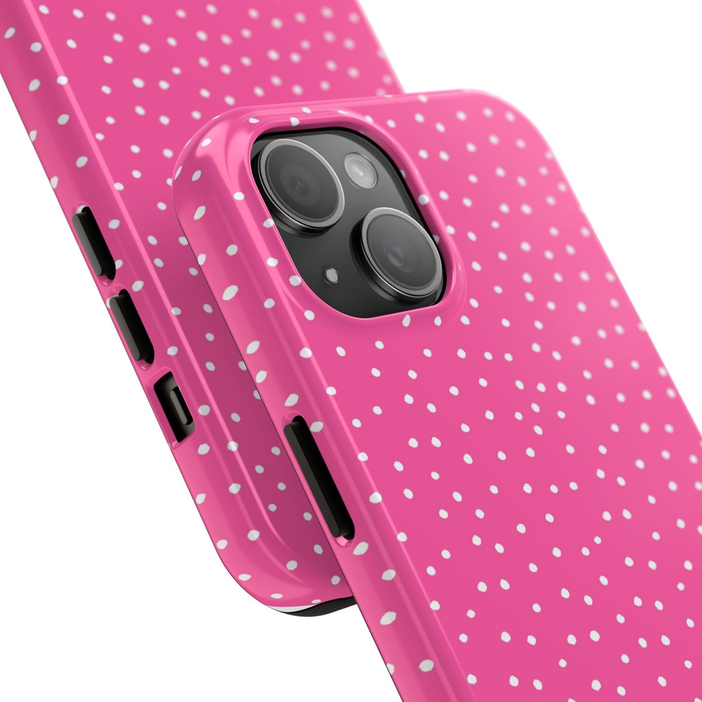 Dinky Dots Bright Pink / White Phone Case
