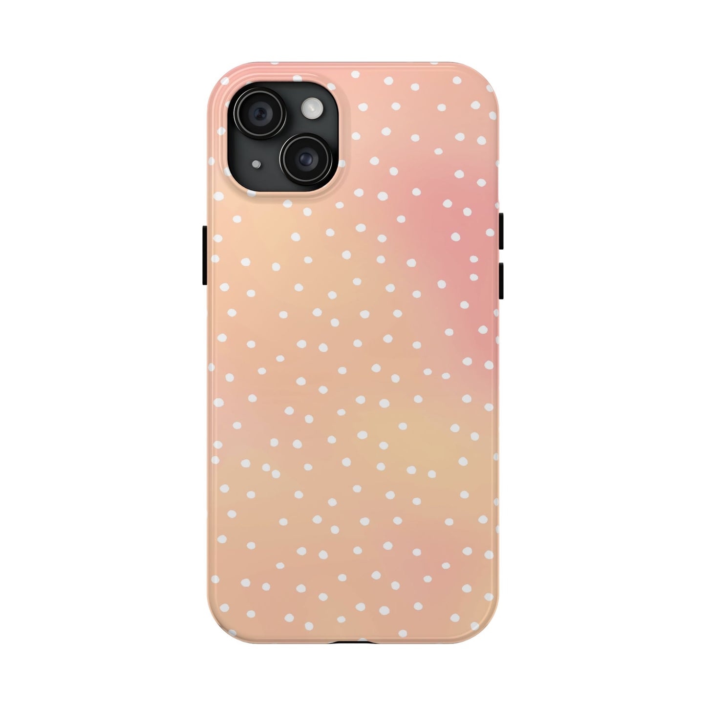 Dinky Dots Peach / White Phone Case