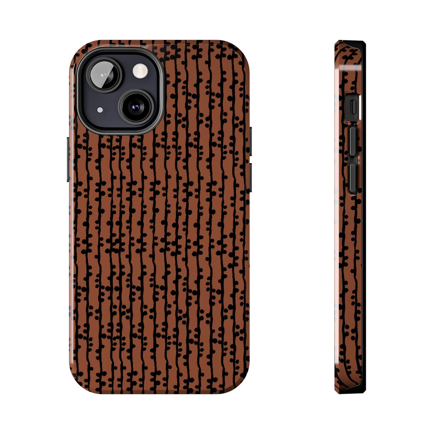 Loopy Stripe Brown Phone Case