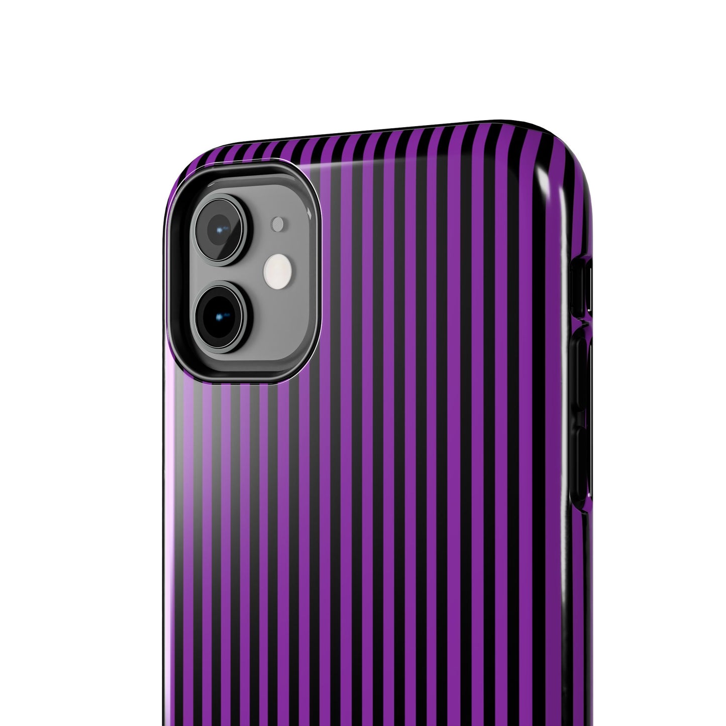 Stripe Purple / Black Phone Case